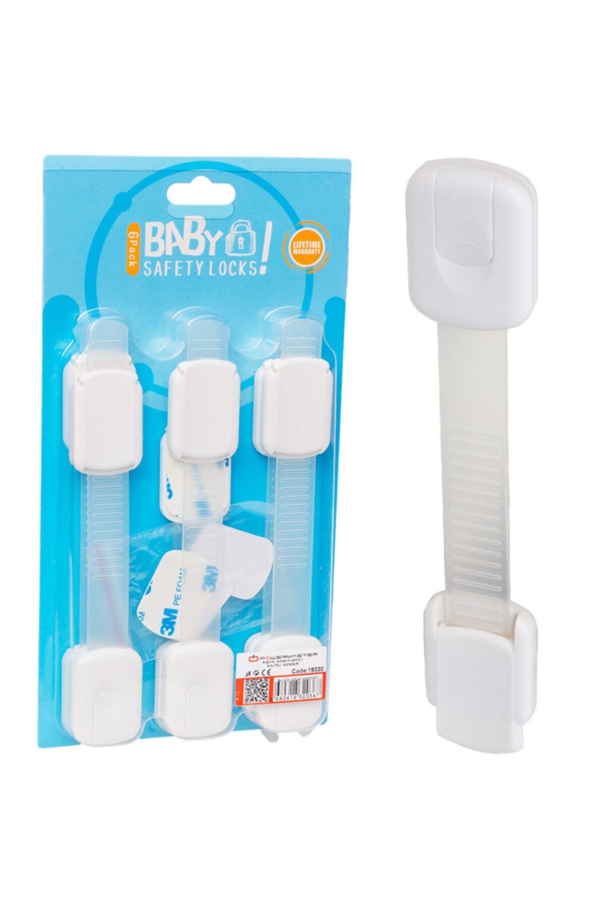 Powermaster Pm-19330 Dolap Ve Çekmece Kilitli Kemer 6lı Set
