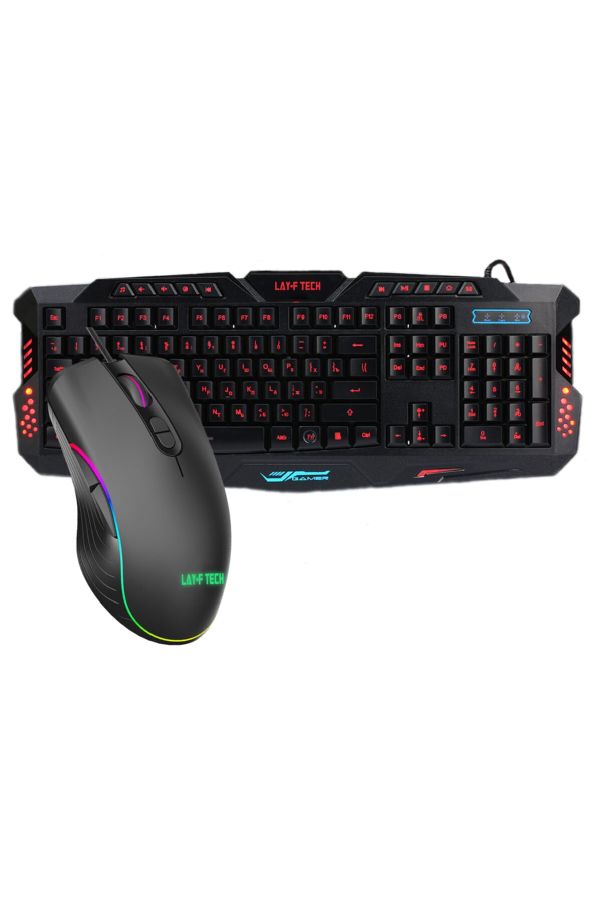 layftech A867-j30 Oyuncu Klavye Mouse Set,rgb Işıklı 6400 Dpı Gaming Klavye Mouse Set