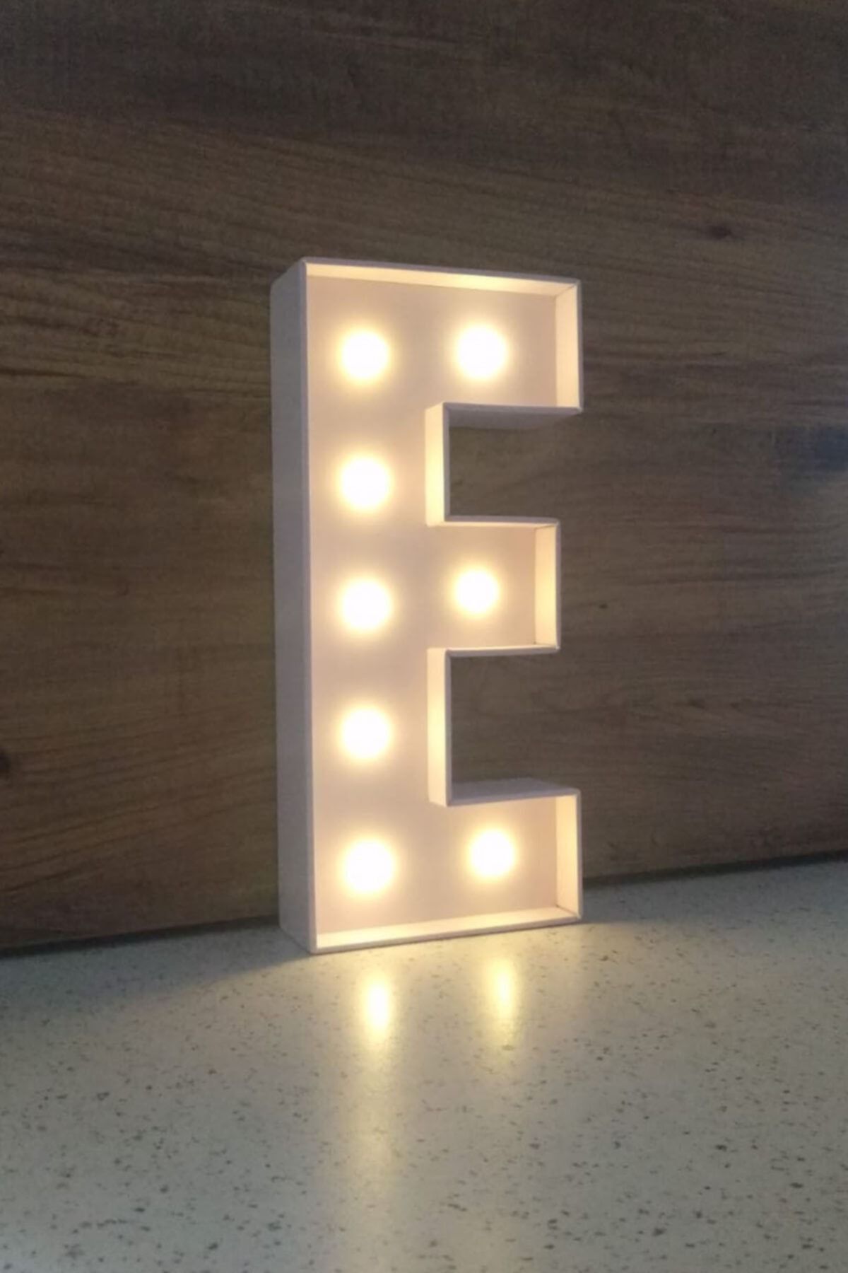 Harflamba E Harf Dekoratif Gece Lambası Işıklı Harf Led Aydınlatma 25cm Doğum Günü Kutlama Organizasyon