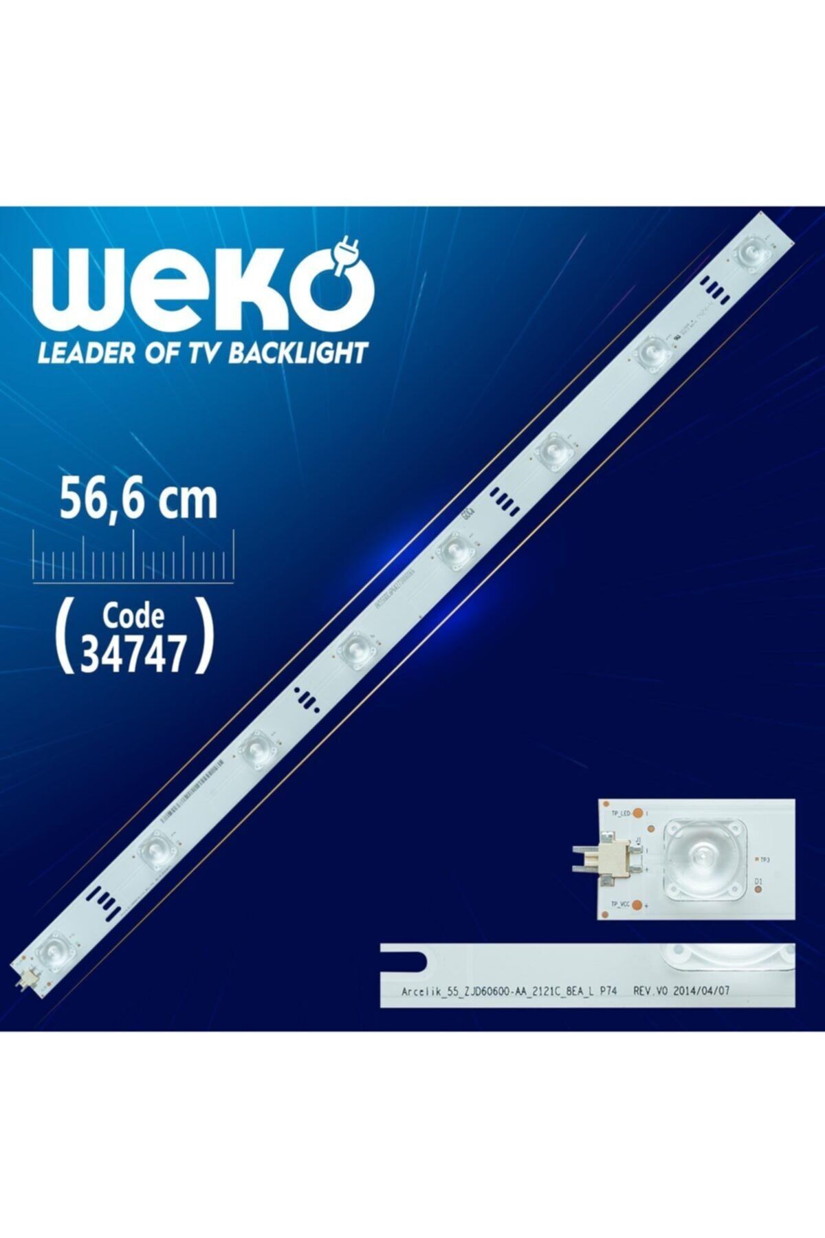 WEKO Arcelik_55_zjd60600-aa_2121c_8ea_l P74 Rev.v0 - 56.6 Cm 8 Ledli - (wk-48)