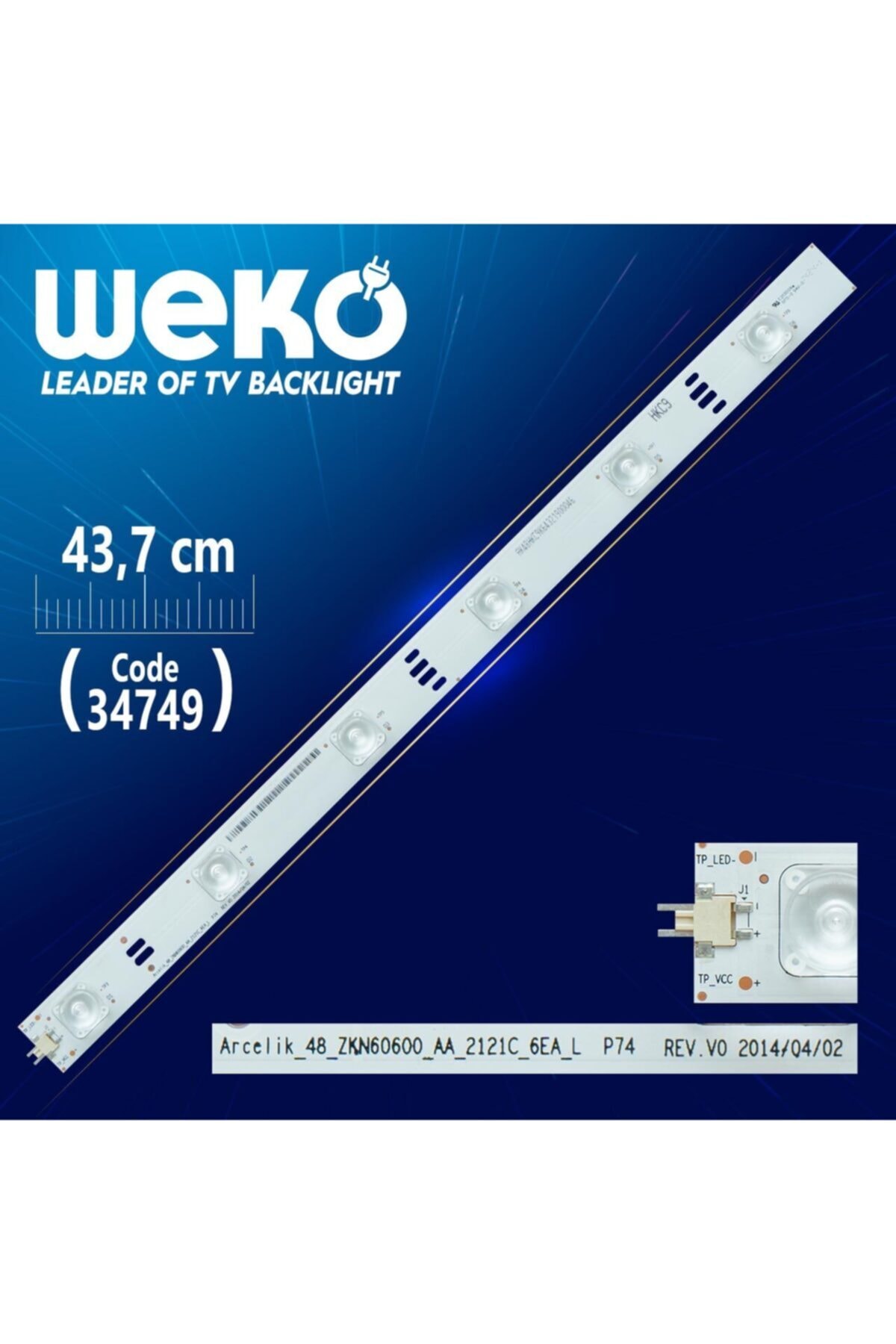 MERTER Arcelik_48_zkn60600_aa_2121c_6ea_l P74 Rev.v0 - 43.7 Cm 6 Ledli - (wk-050)