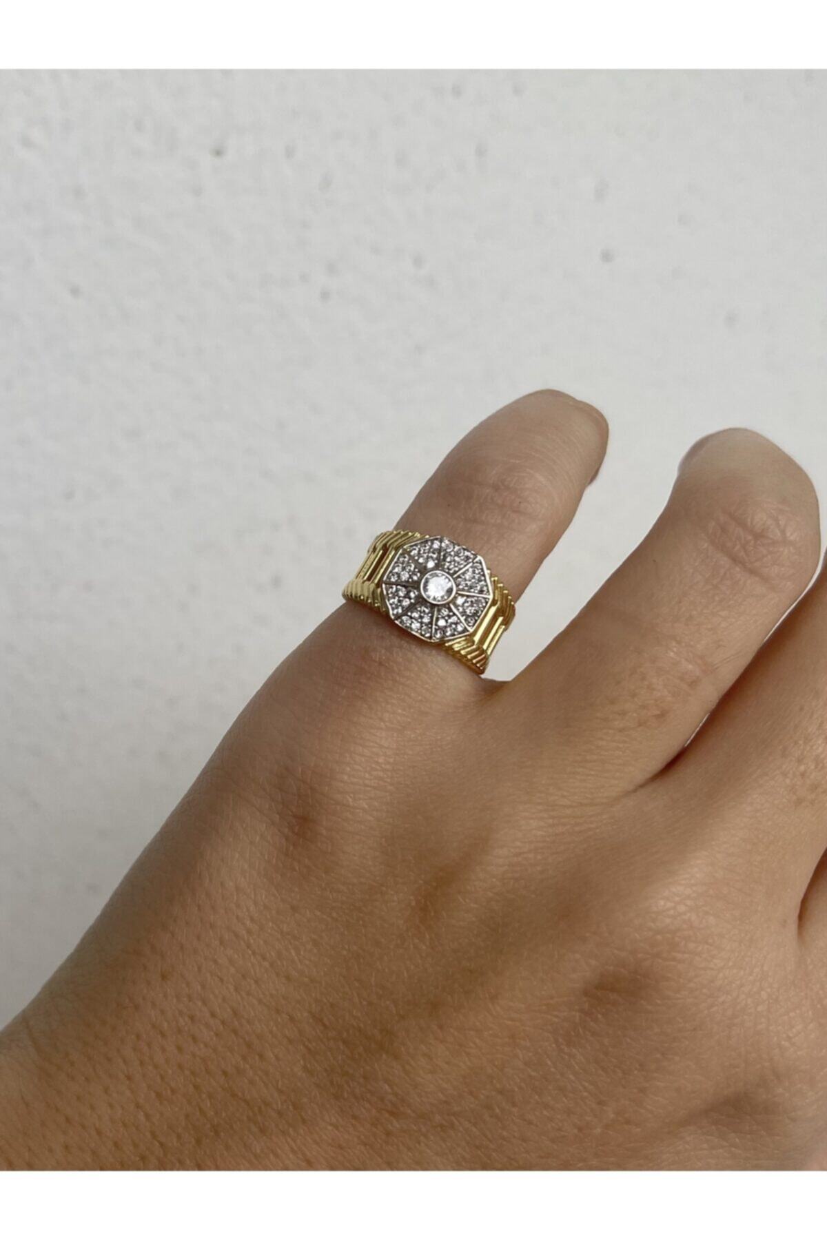 denizden silver Vintage Ayarlanabilir Gümüş Serçe Parmak Yüzüğü