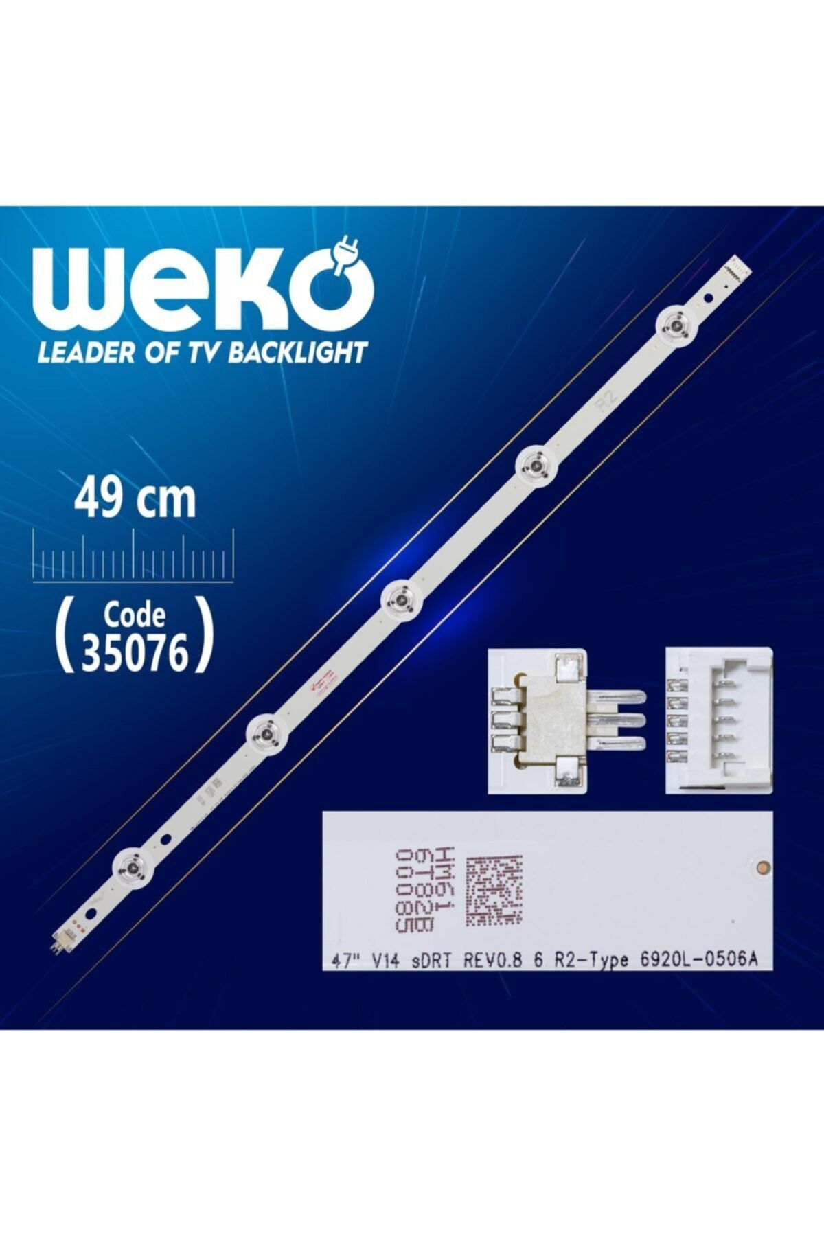 WEKO 47 V14 Sdrt Rev0.8 6 R2-type 6920l-0506a - 49 Cm 5 Ledli - (wk-837)