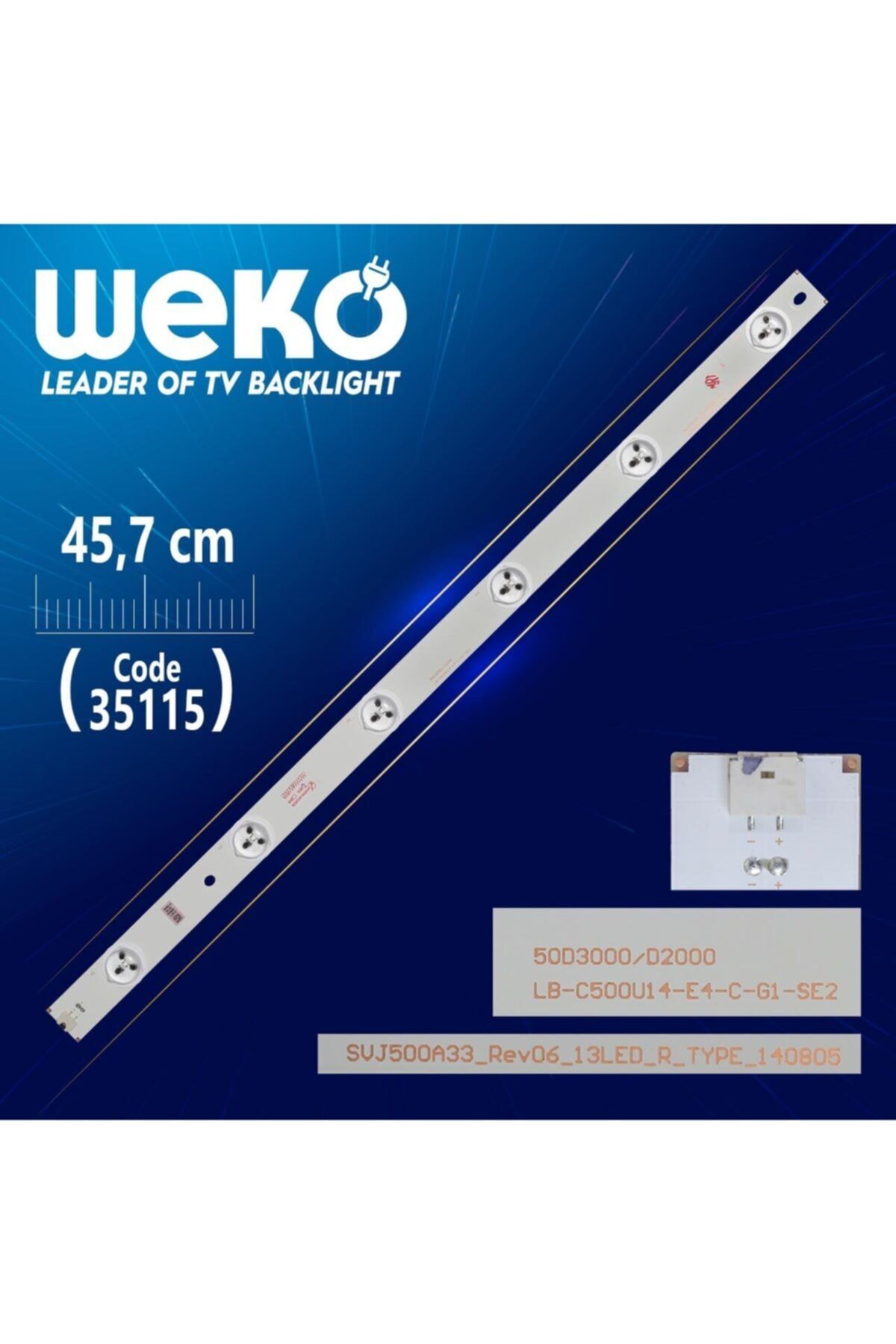 WEKO Svj500a33_rev06_13led_r_type - Lb-c500u14-e4-c-g1-se2 - 45.7 Cm 6 Ledli - (wk-855)