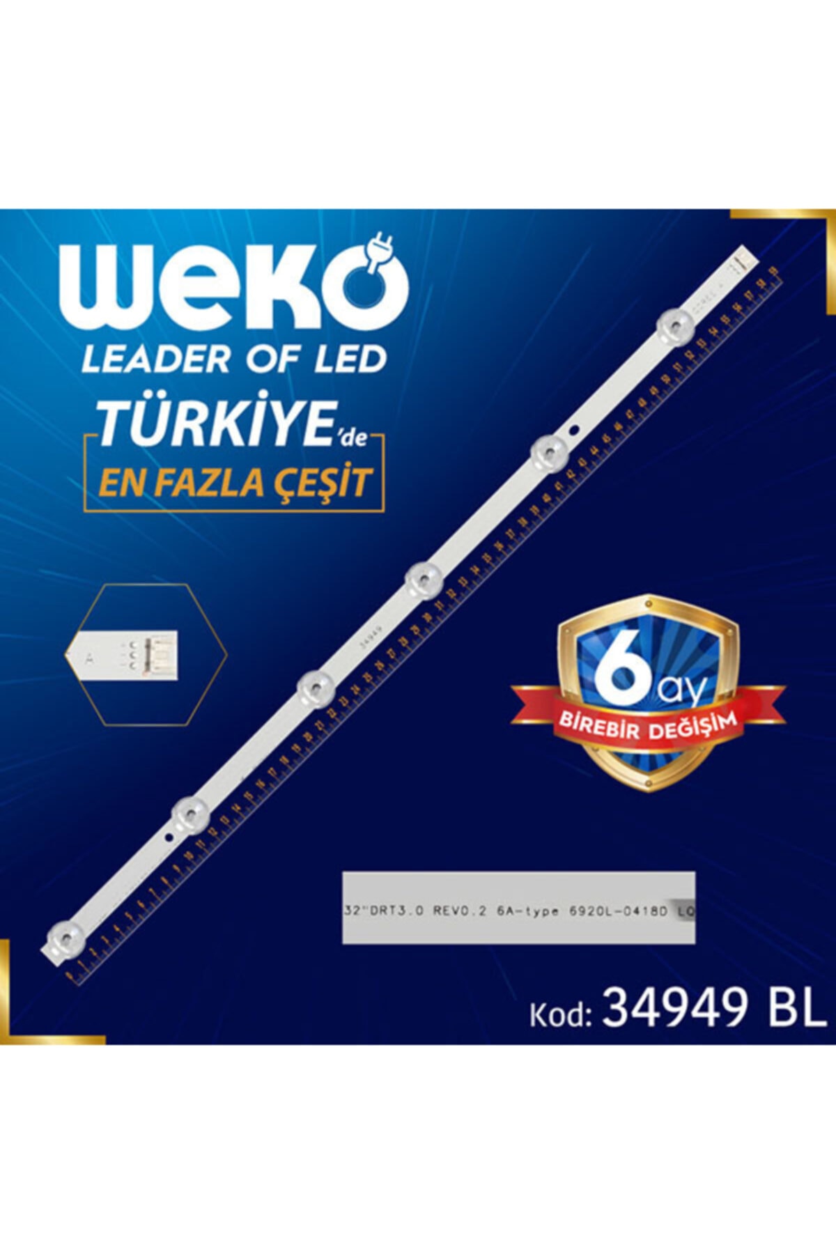 WEKO Lg Innotek Drt 3.0 32_a Type Rev0.2 - 6a-type 6920l-0418d - 59.1 Cm 6 Ledli - (wk-72b)
