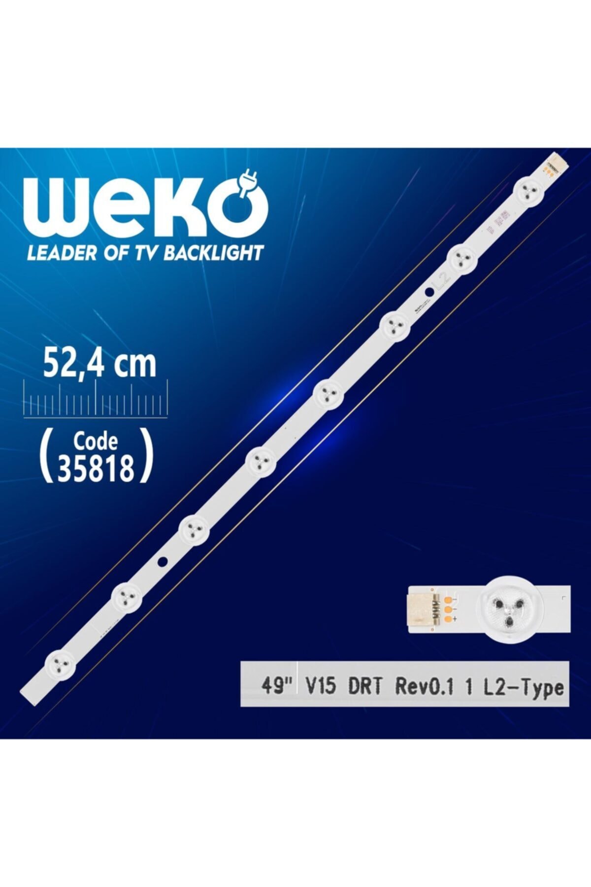 WEKO 49 V15 Drt Rev0.1 1 L2-type - 52.4 Cm 8 Ledli - (wk-1281)