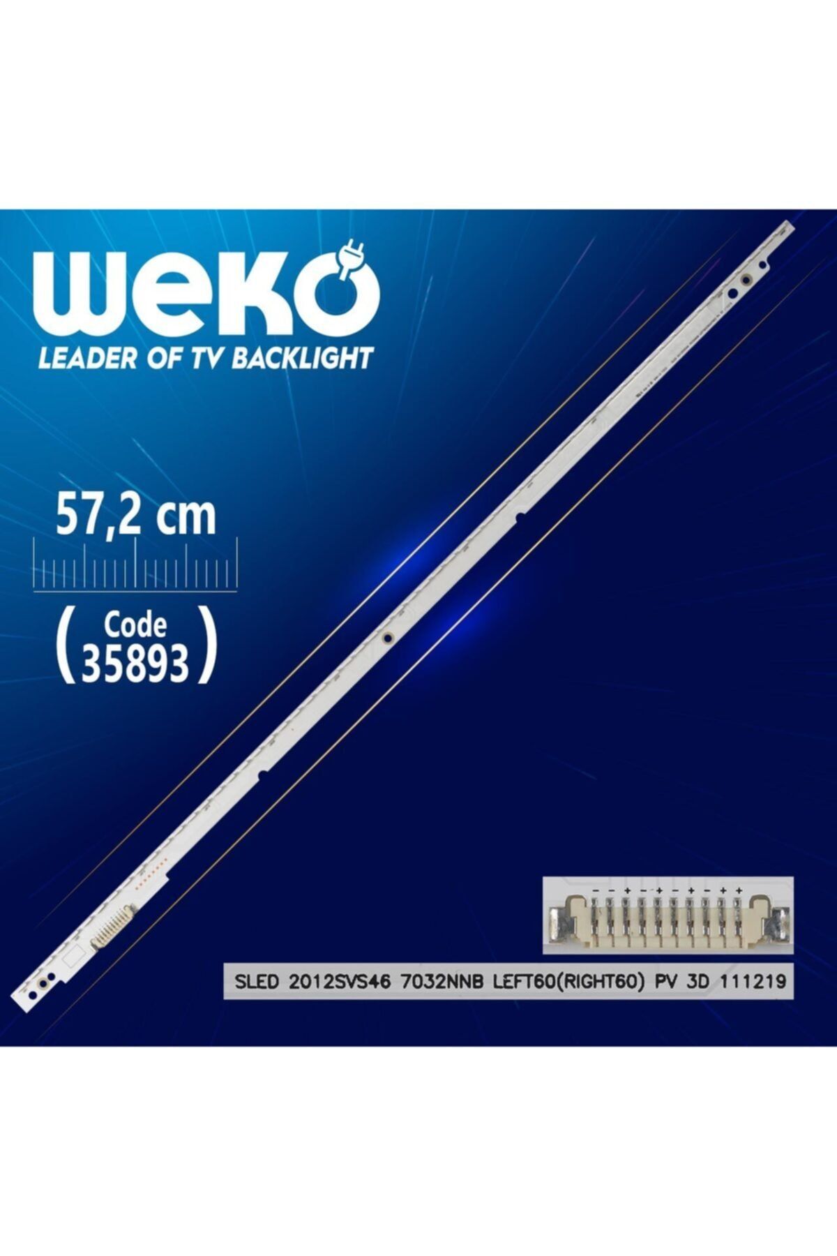 WEKO Sled 2012svs46 7032nnb Left60 Pv 3d 111219 - 57.2 Cm 60 Ledli (wk-1355)