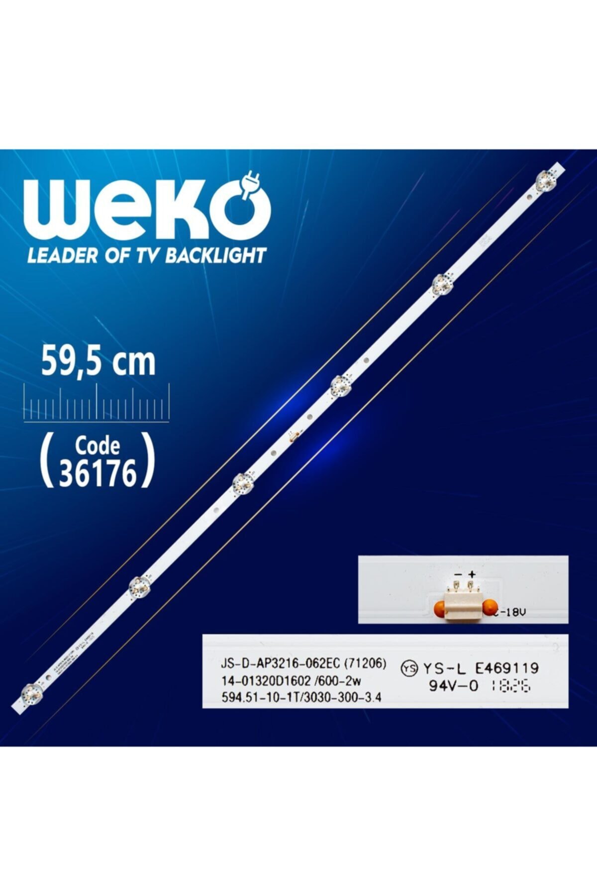 MERTER Js-d-ap3216-062ec - Hl-24320a28-070 - 6 Ledli 59.5 Cm