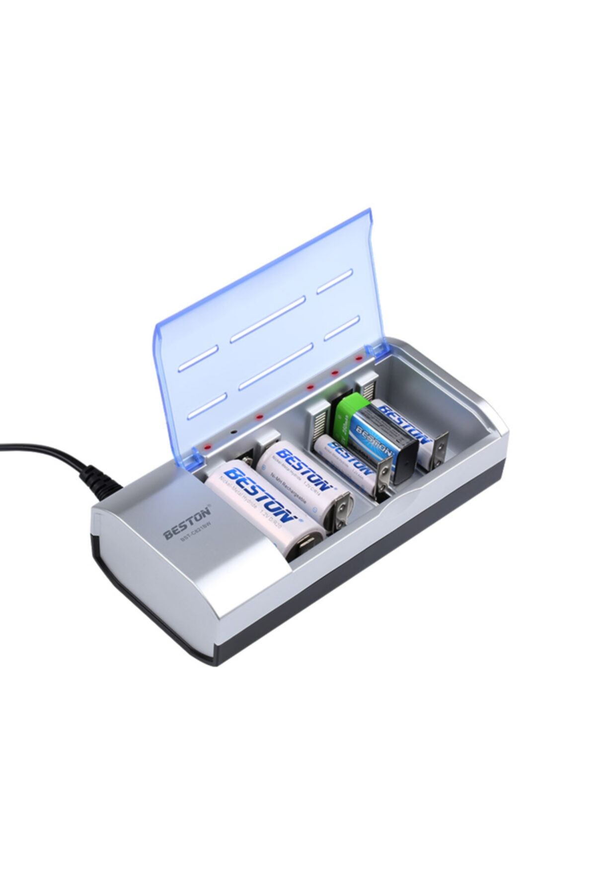 Beston Bst-c821bw (aa-aaa-c-d-9v-sc) Unıversal Tüm Boylar Pil Şarj Cihazı