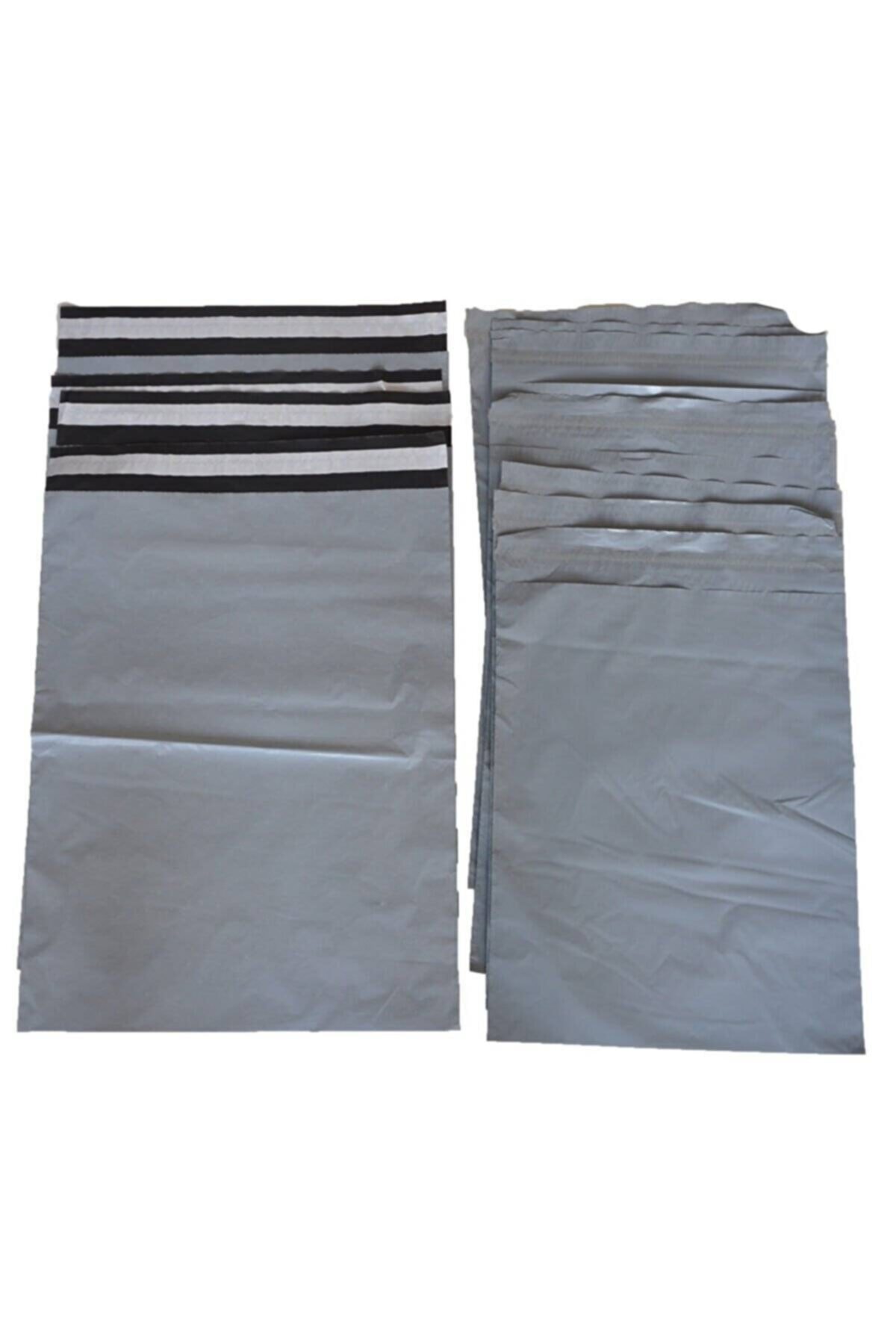 BEKA 100 Adet Jumbo Boy Baskısız Kargo Poşeti Cepsiz Gri 45 X 55cm