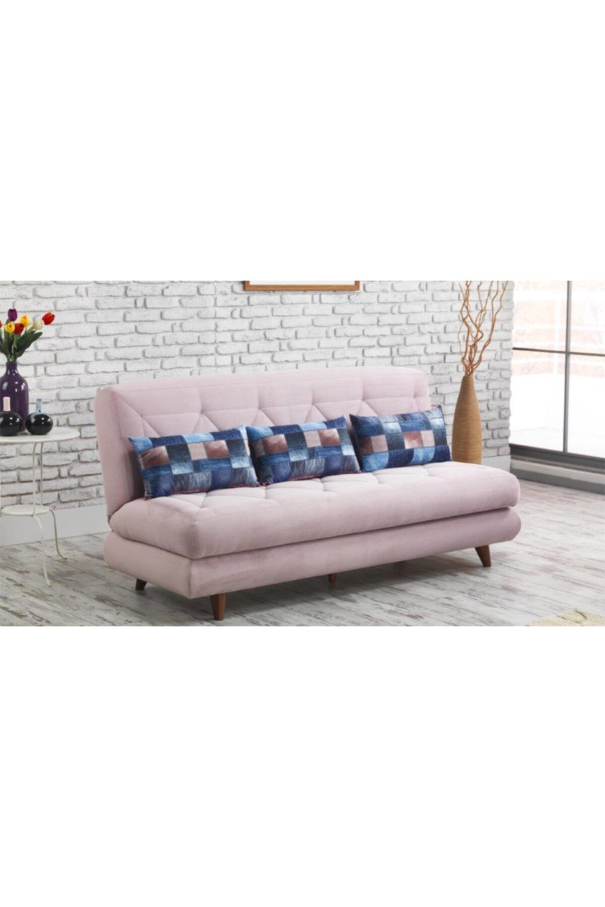 ipek mobilya Orleon 3 Lü Kanepe ( Açık Pembe )
