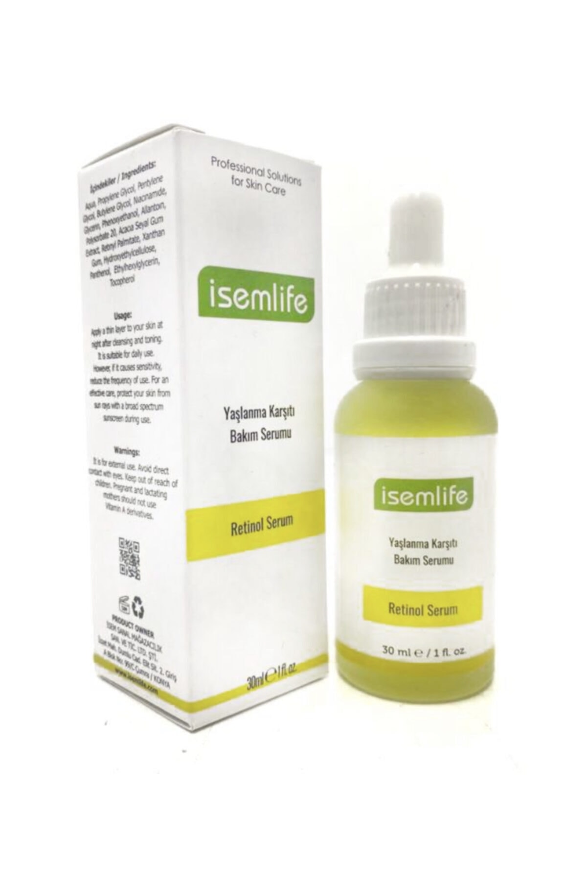İsemlife Retinol Serum 30ml Onarıcı&besleyici Yaşlanma Karşıtı Bakım