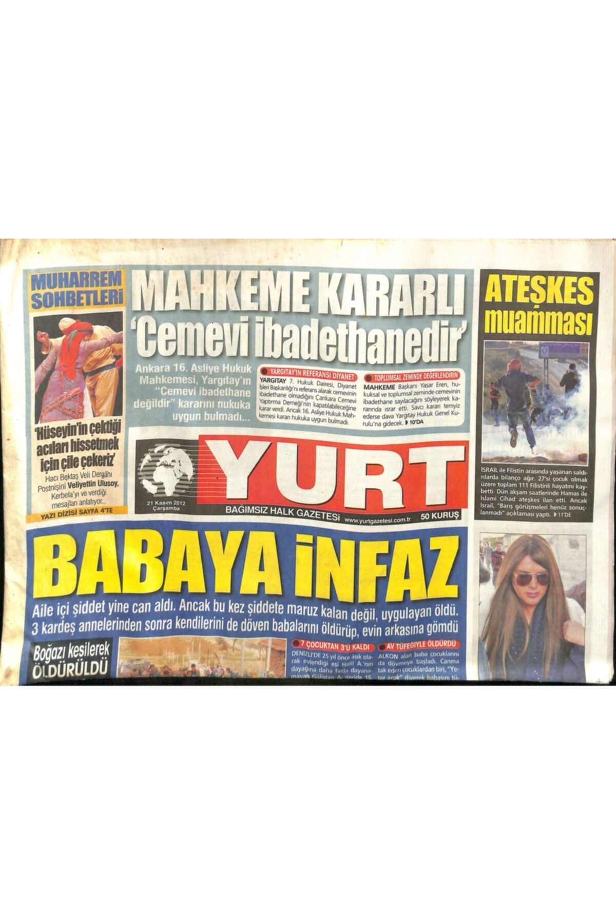 Gökçe Koleksiyon Yurt Gazetesi 21 Kasım 2012 - Ebru Gündeş Için 10 Bin Kişilik Çadır