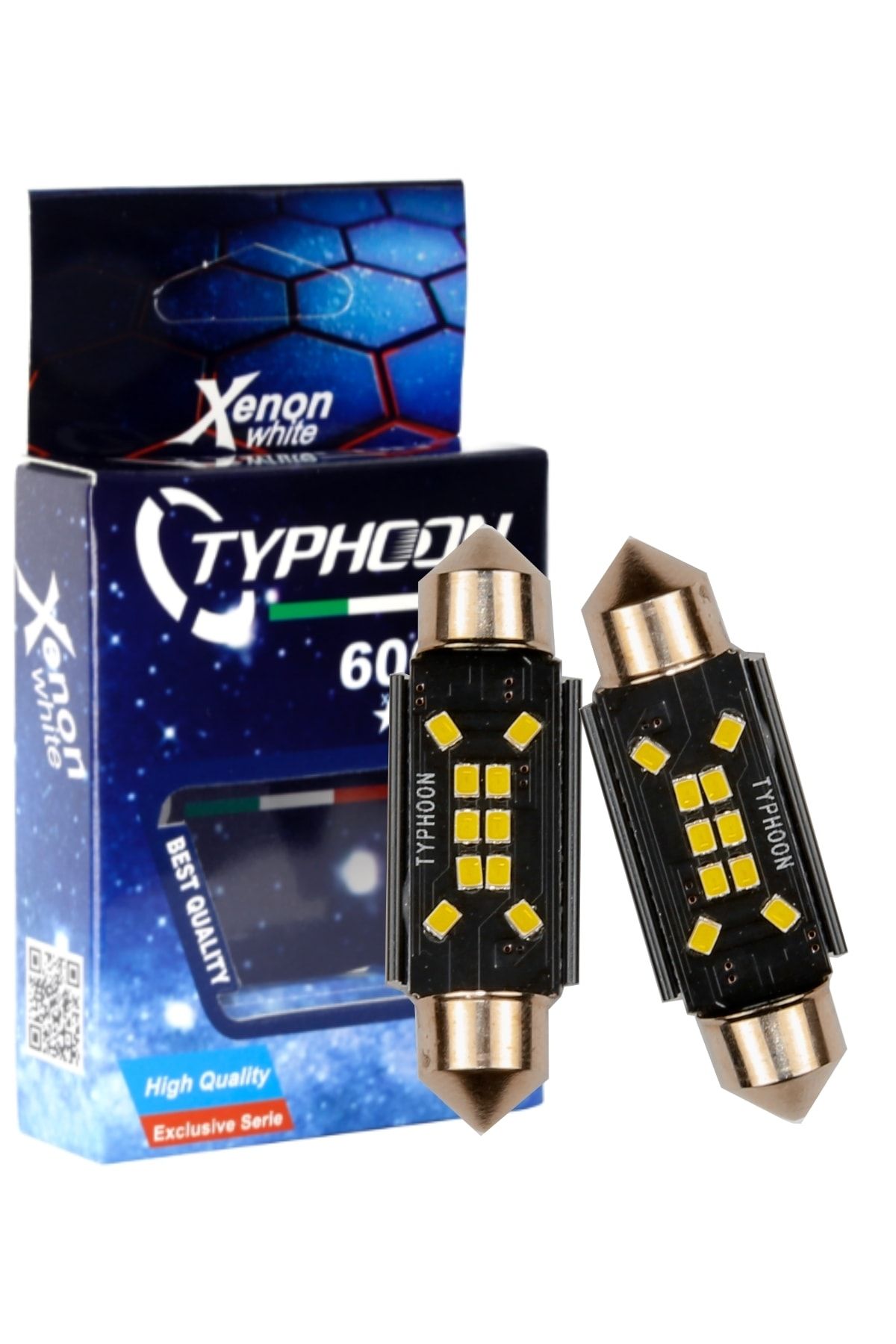 Typhoon 2021 Model Yeni 2 Nesil Sofit Led C5w 36 mm Canbus'lı Tavan Plaka Led Ampülü 2'li Set