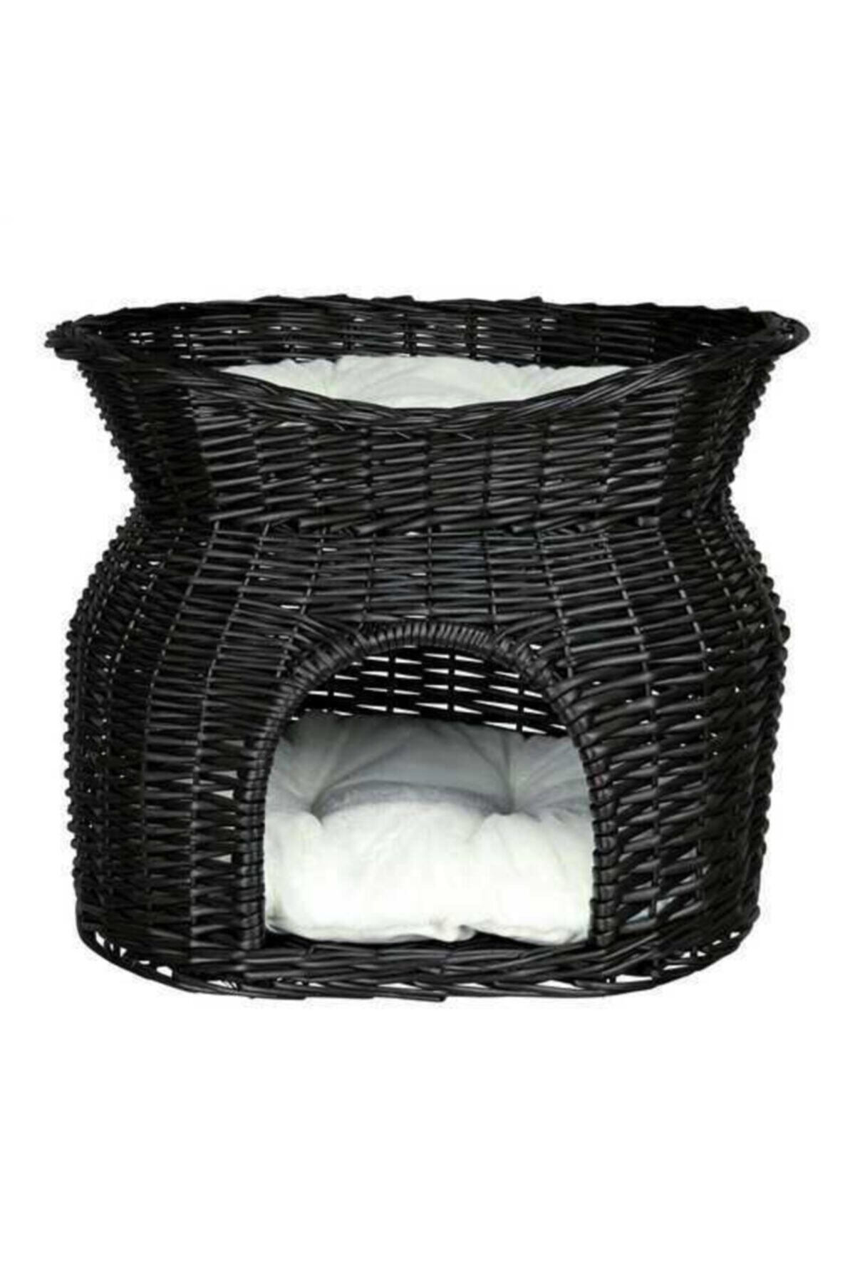 angel store Iki Katlı Kedi Yatağı, 54x43x37cm Siyah