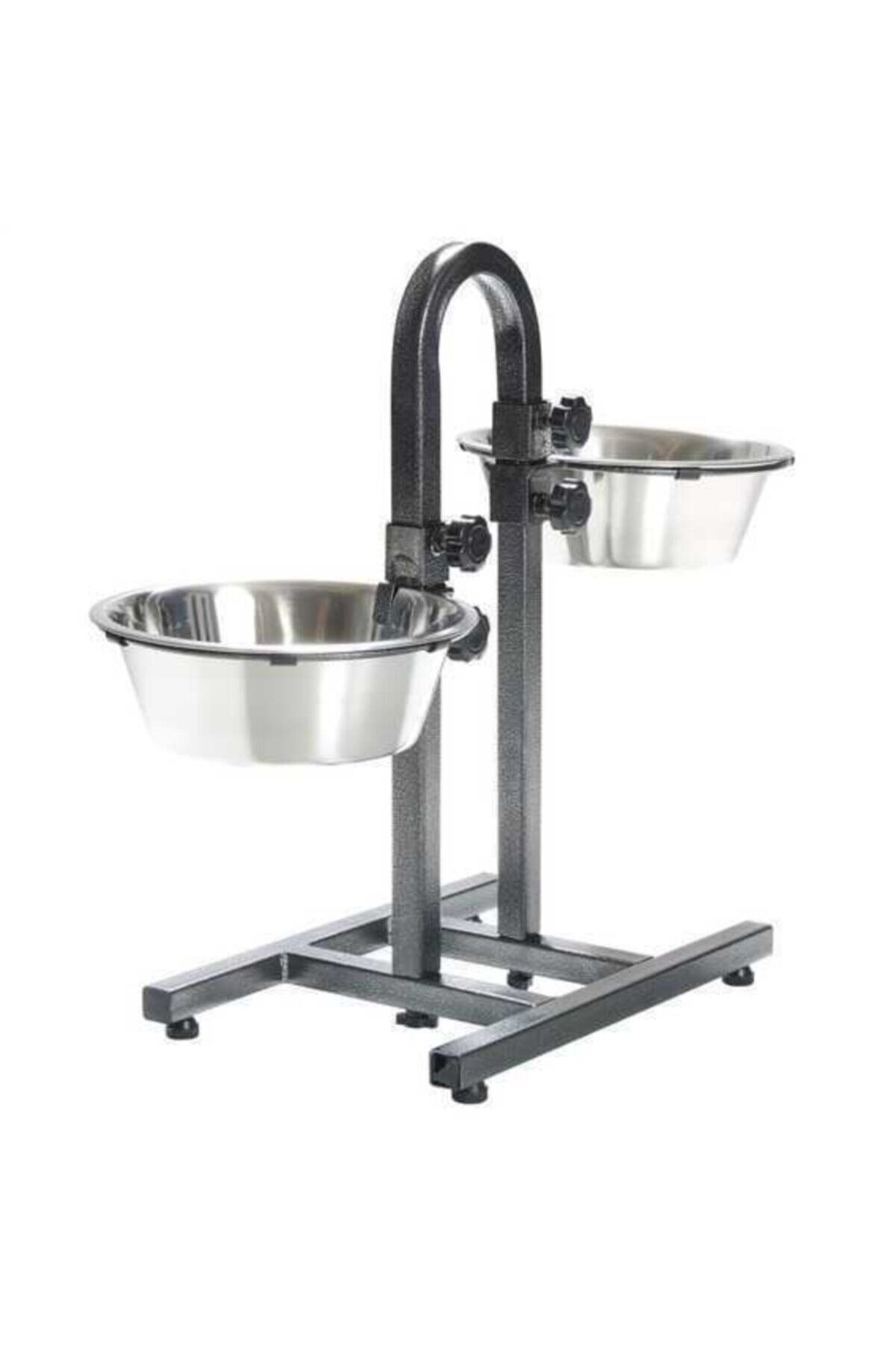 angel store Köpek Ikili Paslanmaz Çelik Mama Kabı Seti , Ayaklı 2,8lt