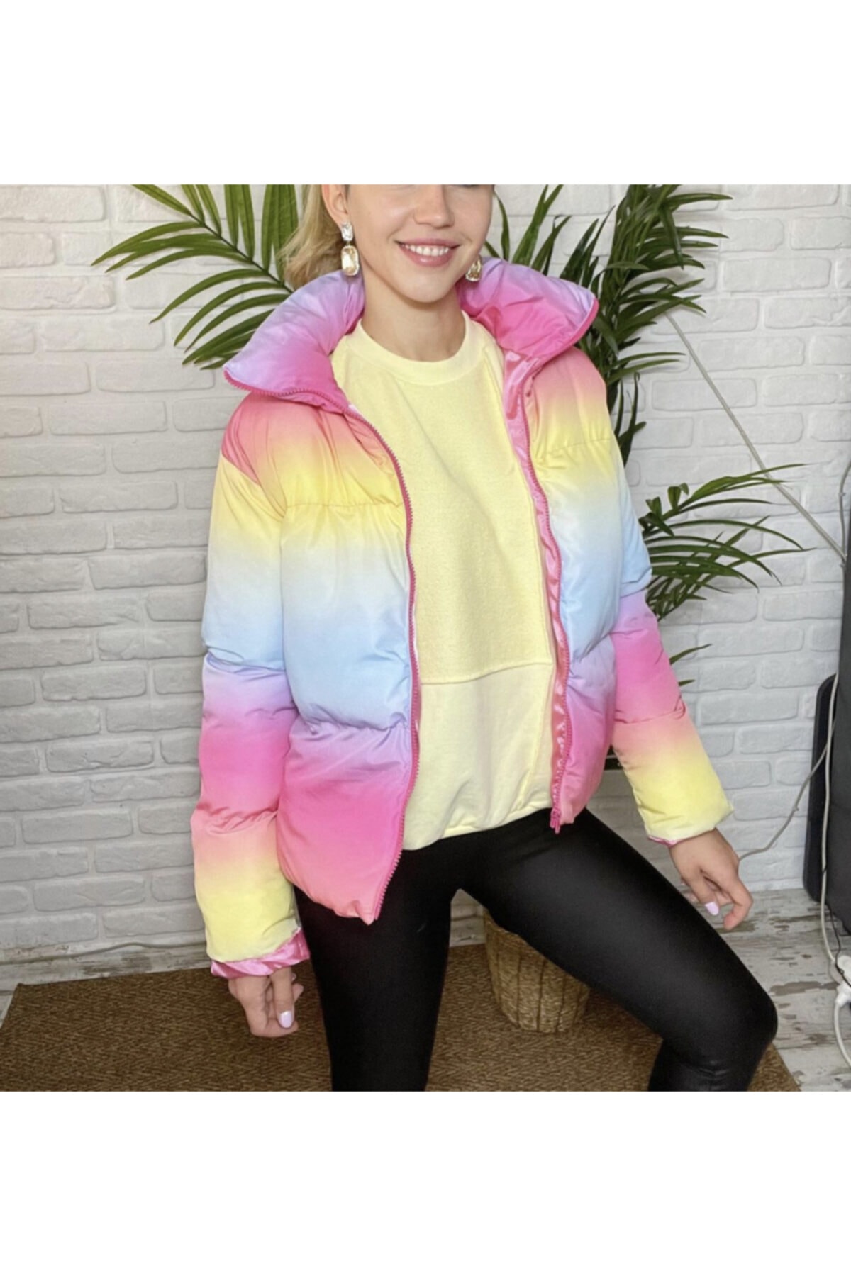 Dk Picck Upp Modalidya Gökkuşağı Bomber Mont