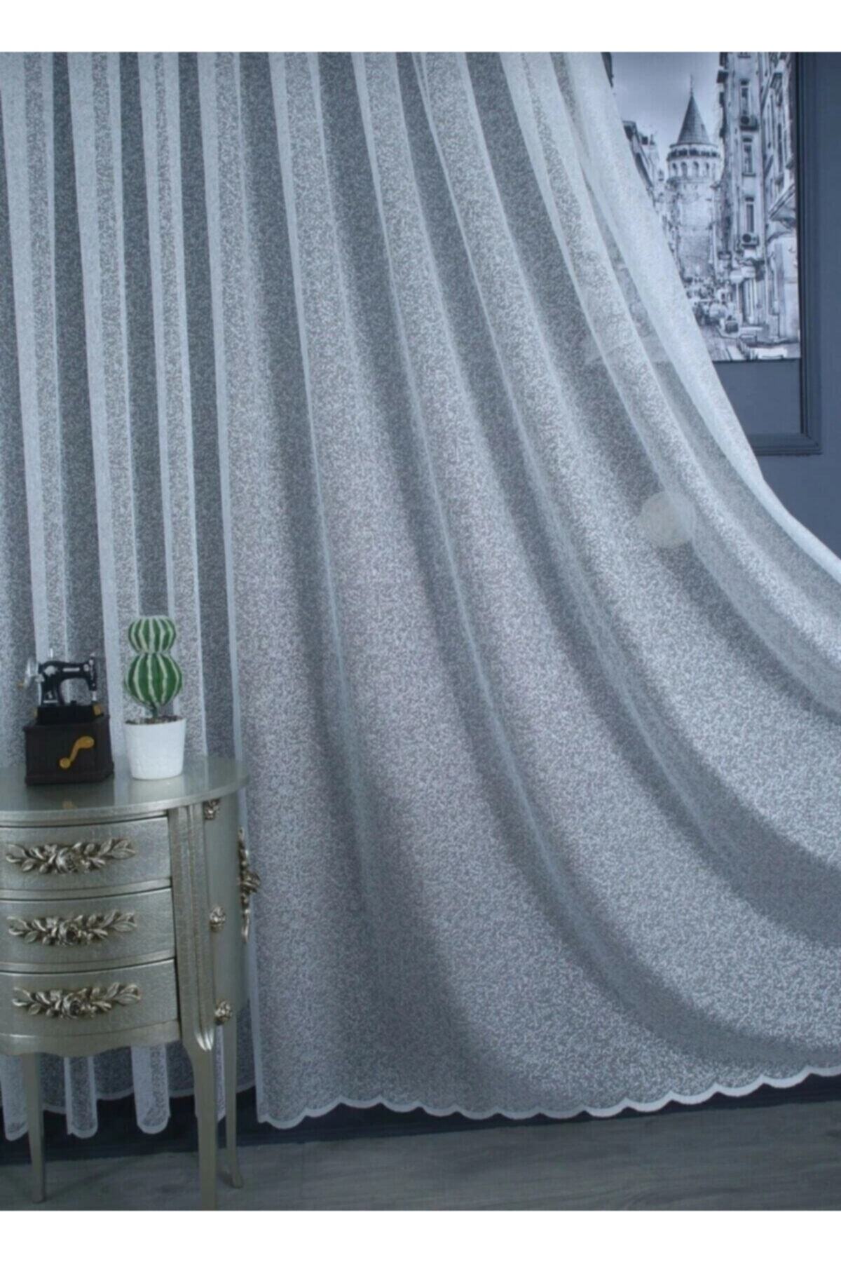 KAIZEN HOME Kum Desen Jakar Düz Tül Perde