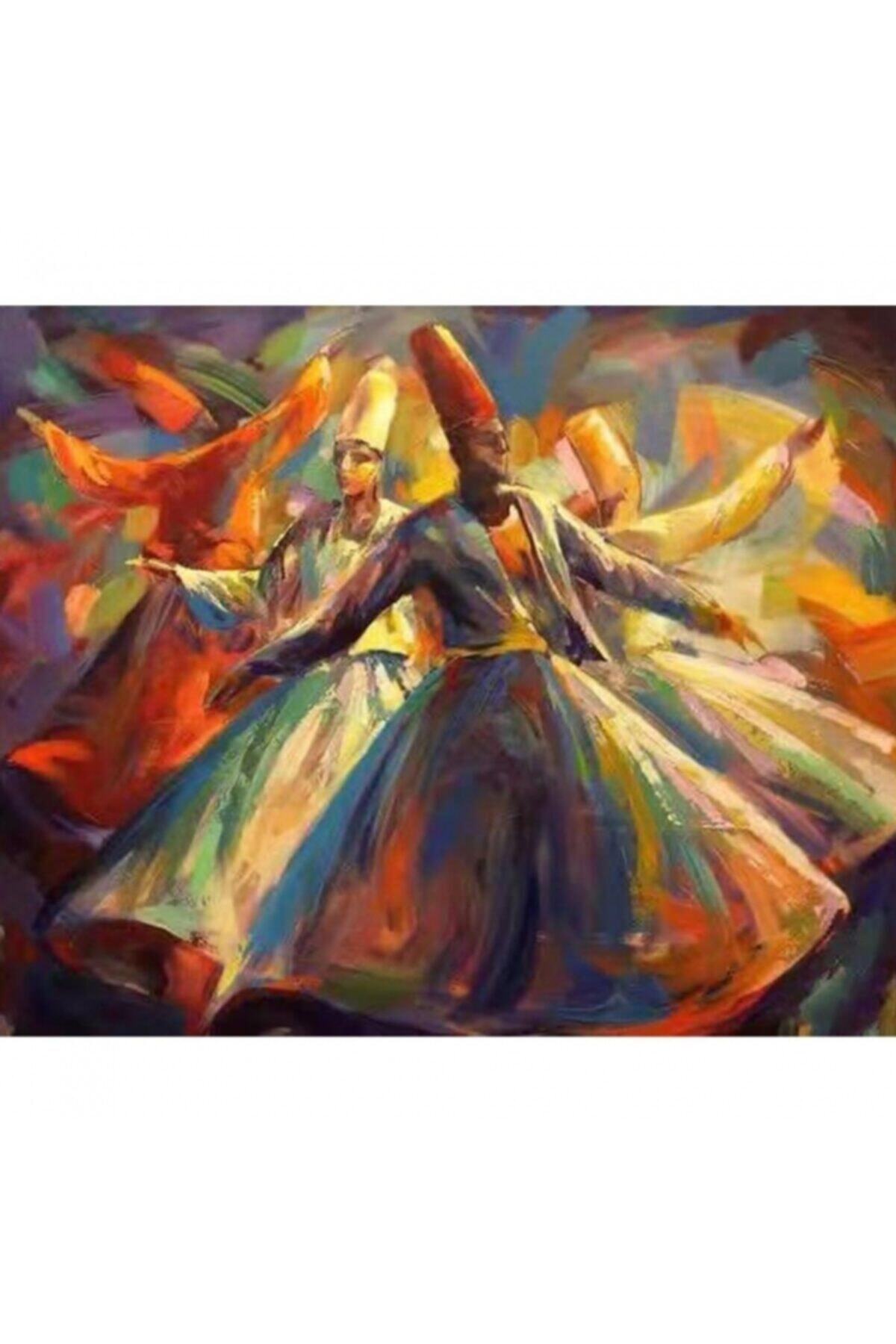 Fupe Shop Mevlana 2 Sayılarla Boyama Seti Kasnaklı 70 X 90 Cm