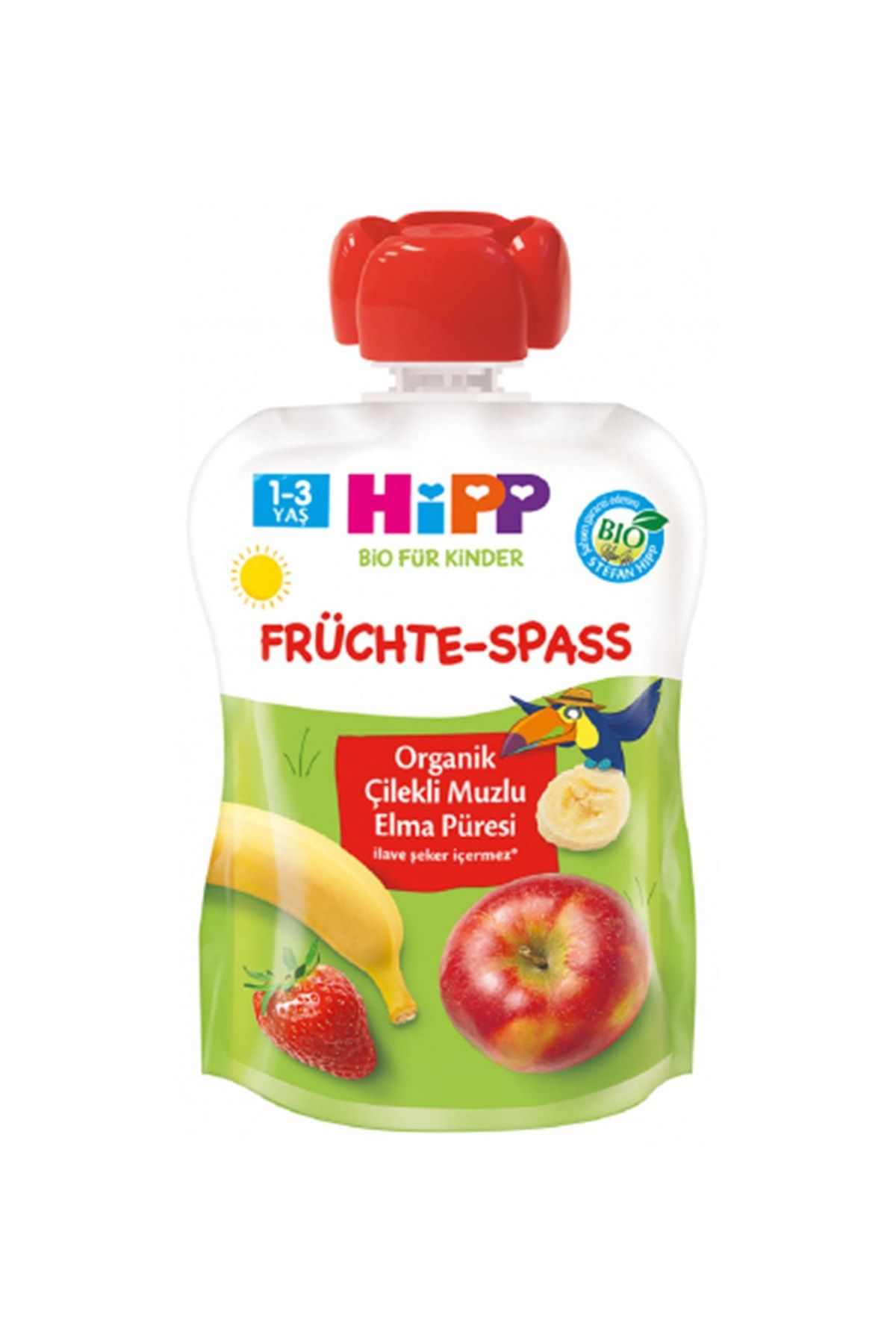 Hipp Organik Orman Meyveli Şeftalili Elma Püresi 90 gr