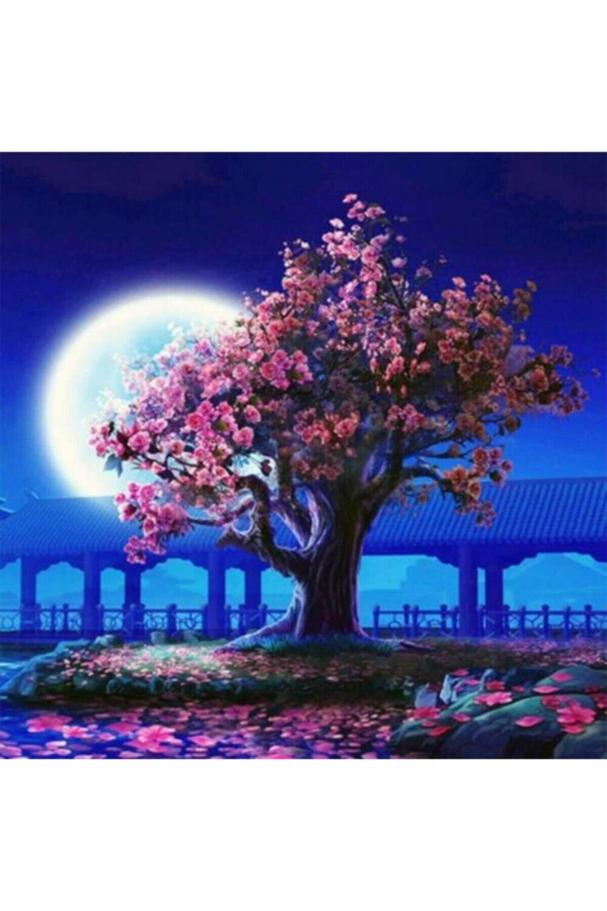 Fupe Shop Baharda Dolunay Sayılarla Boyama Seti Kasnaklı 90 X 110 Cm