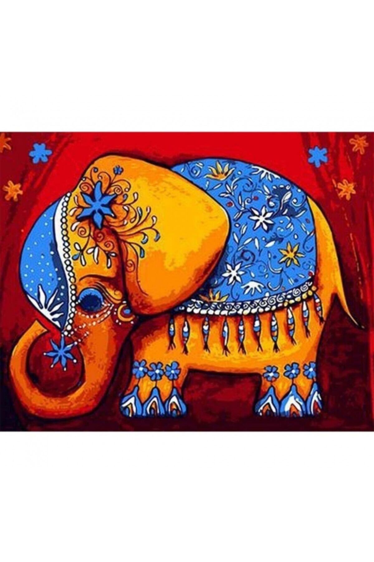 Fupe Shop Bereket Fili Sayılarla Boyama Seti Kasnaklı 90 X 110 Cm