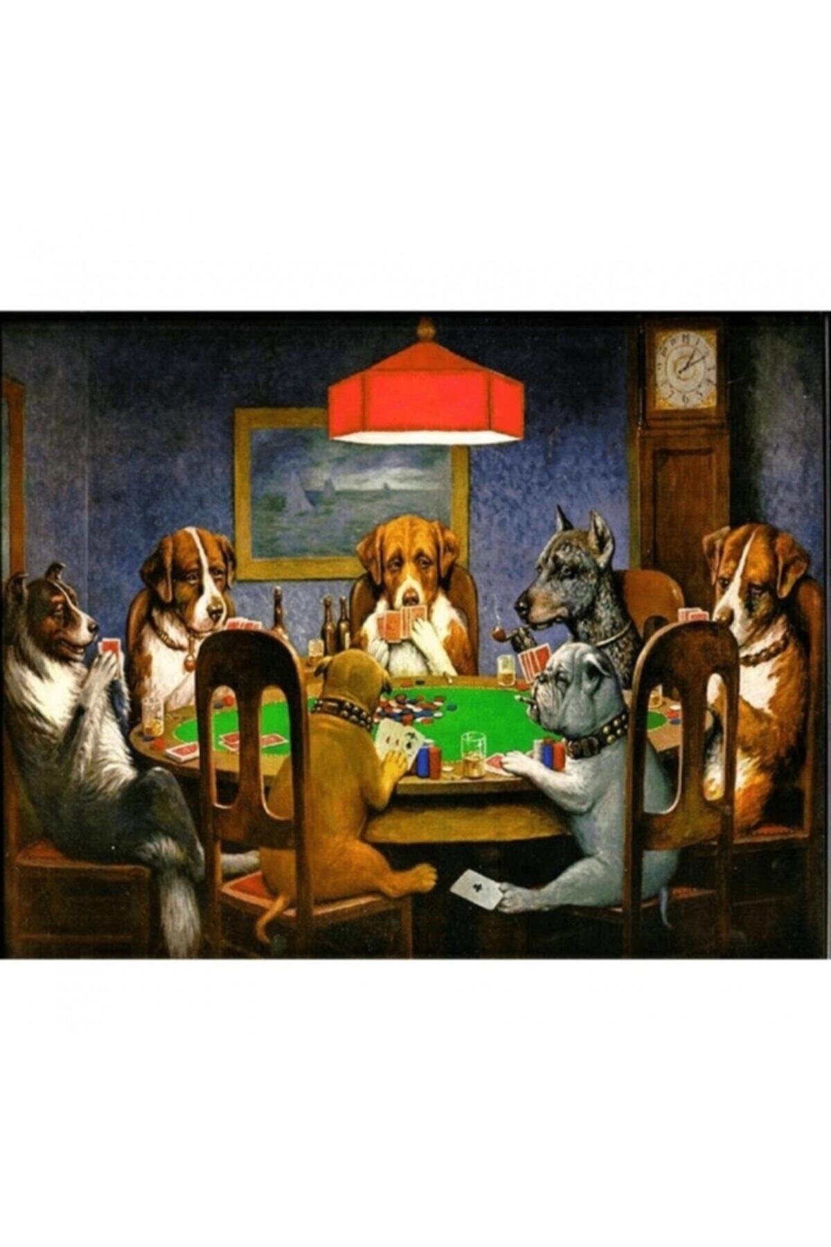 Fupe Shop Dog Poker Sayılarla Boyama Seti Kasnaklı 60 X 75 Cm