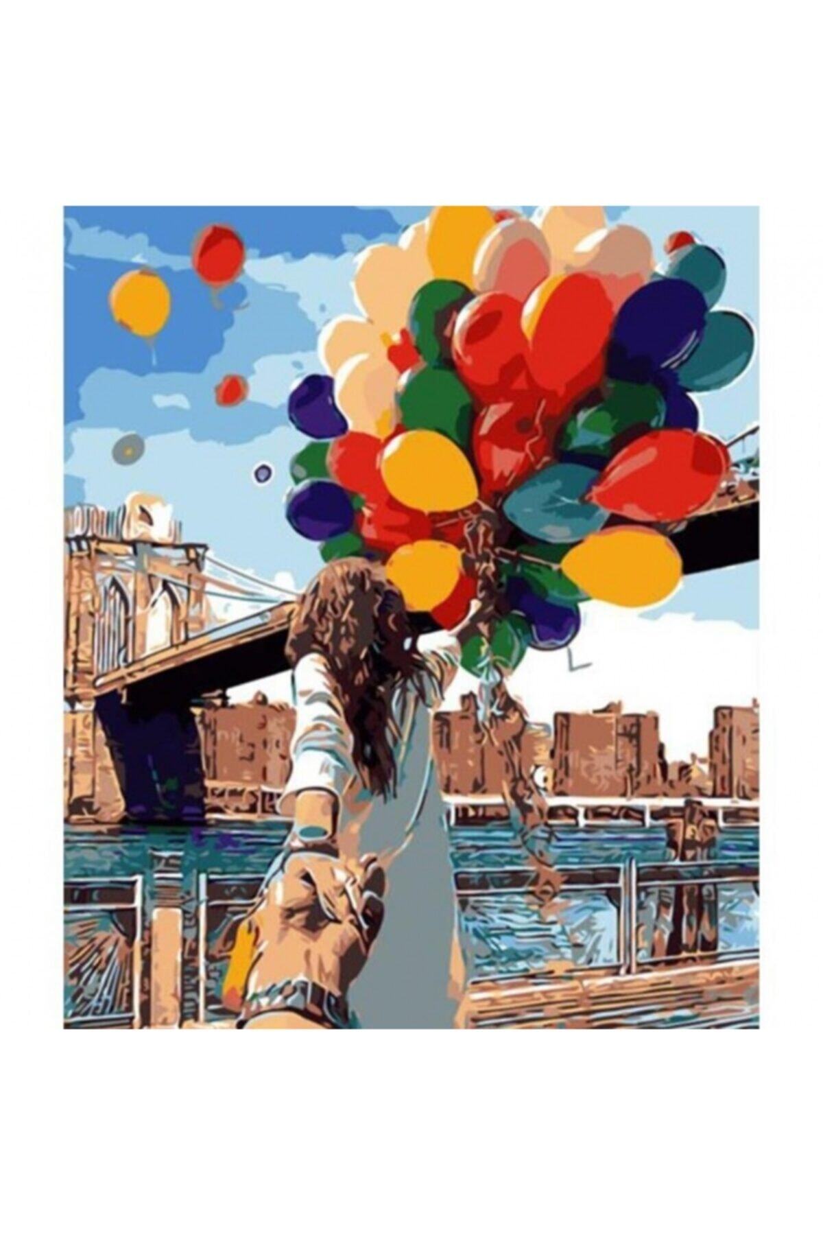 Fupe Shop Romantik Süpriz Sayılarla Boyama Seti Kasnaklı 60 X 75 Cm