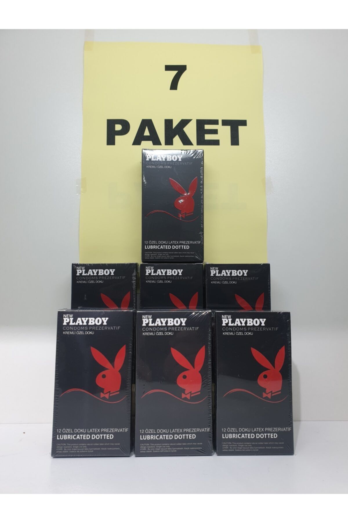 Playboy Prezervatif Kabartmalı Condom 12 li x 7 Paket