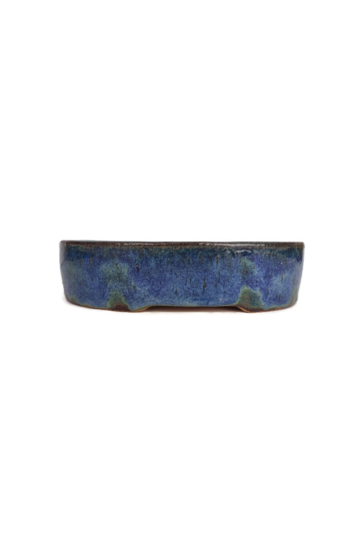 zeyceramics Sığ Oval Sırlı Seramik Bonsai Saksısı 22 Cm