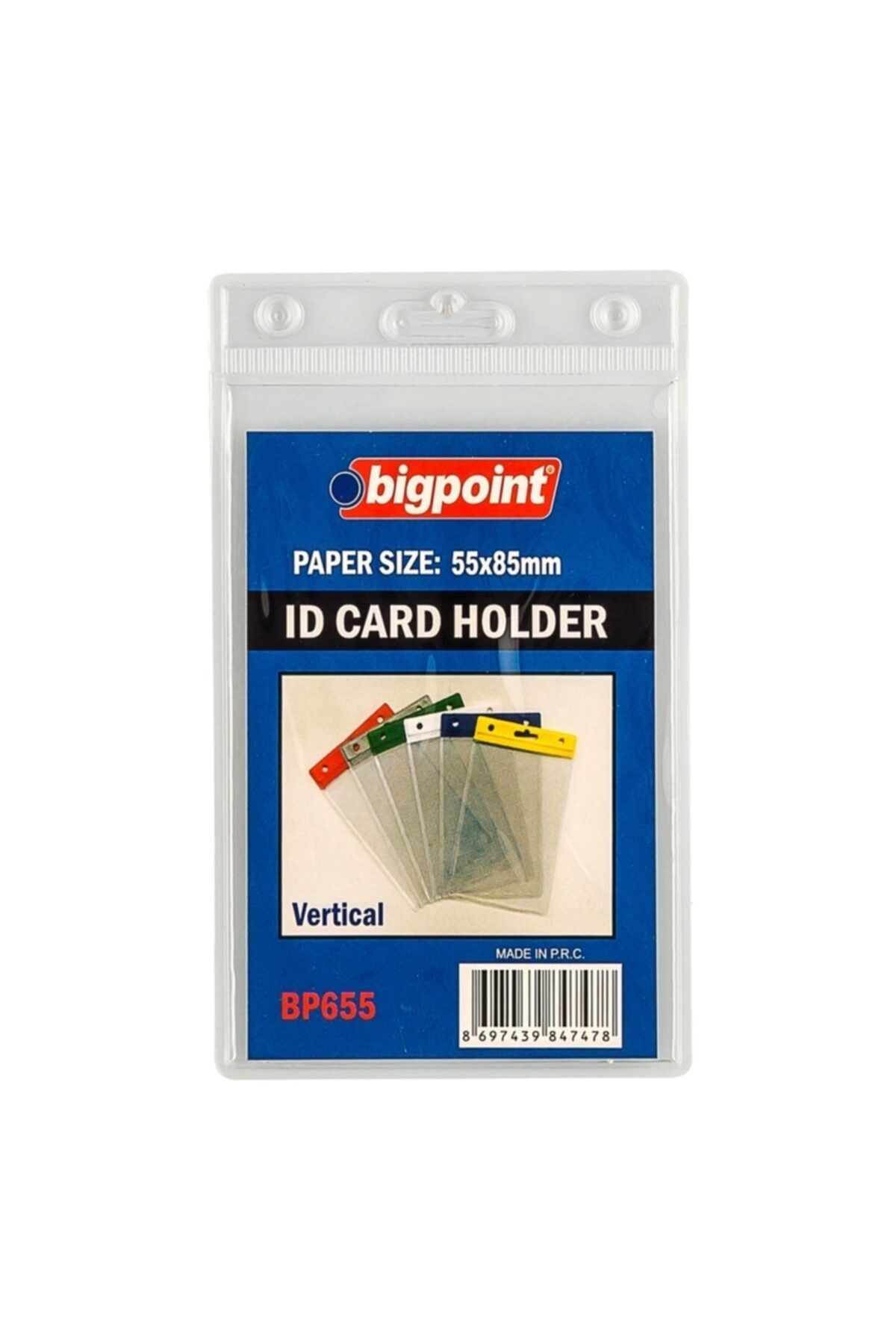 Bigpoint Kart Poşeti Dikey Şeffaf 55x85mm 10'lu Poşet