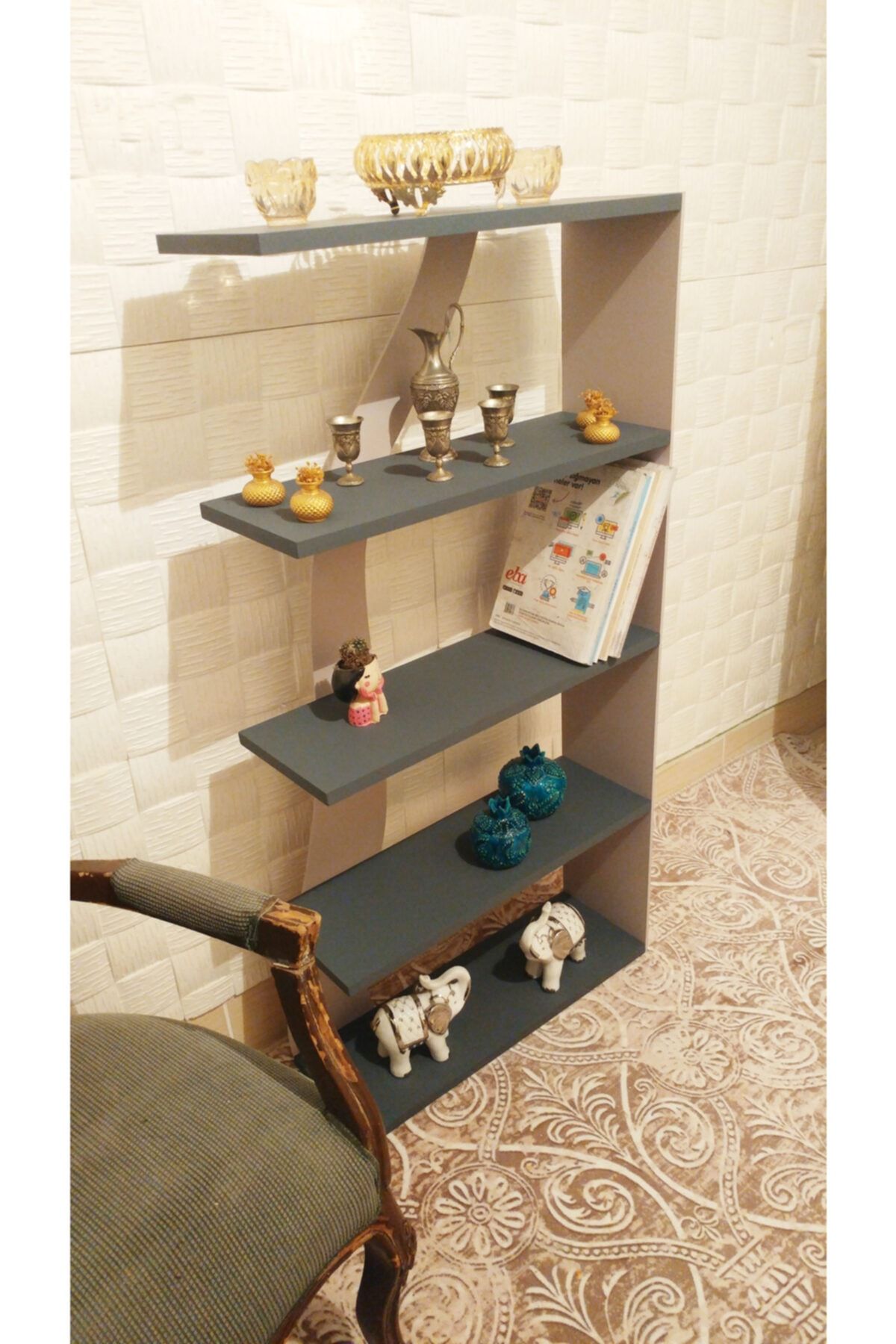 egetel Dekoratif Raf Kitaplık Çiçeklik