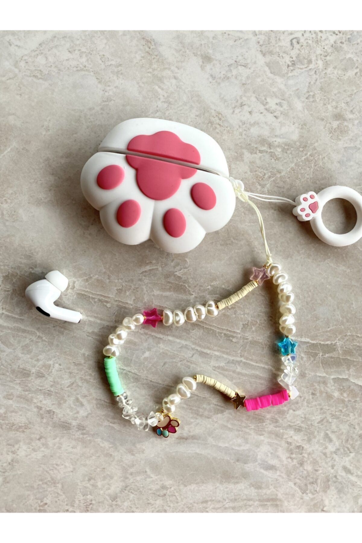 Tiny Beads Design Pati Aitpods Pro Kulaklık Kılıf Ve Askı