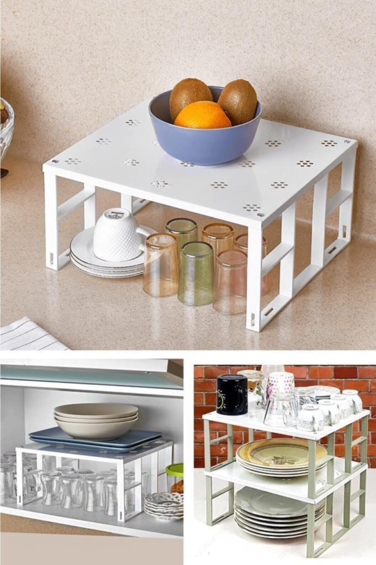 Happy Kitchen Metal Mutfak Dolap Içi Raf Düzenleyici /ck689