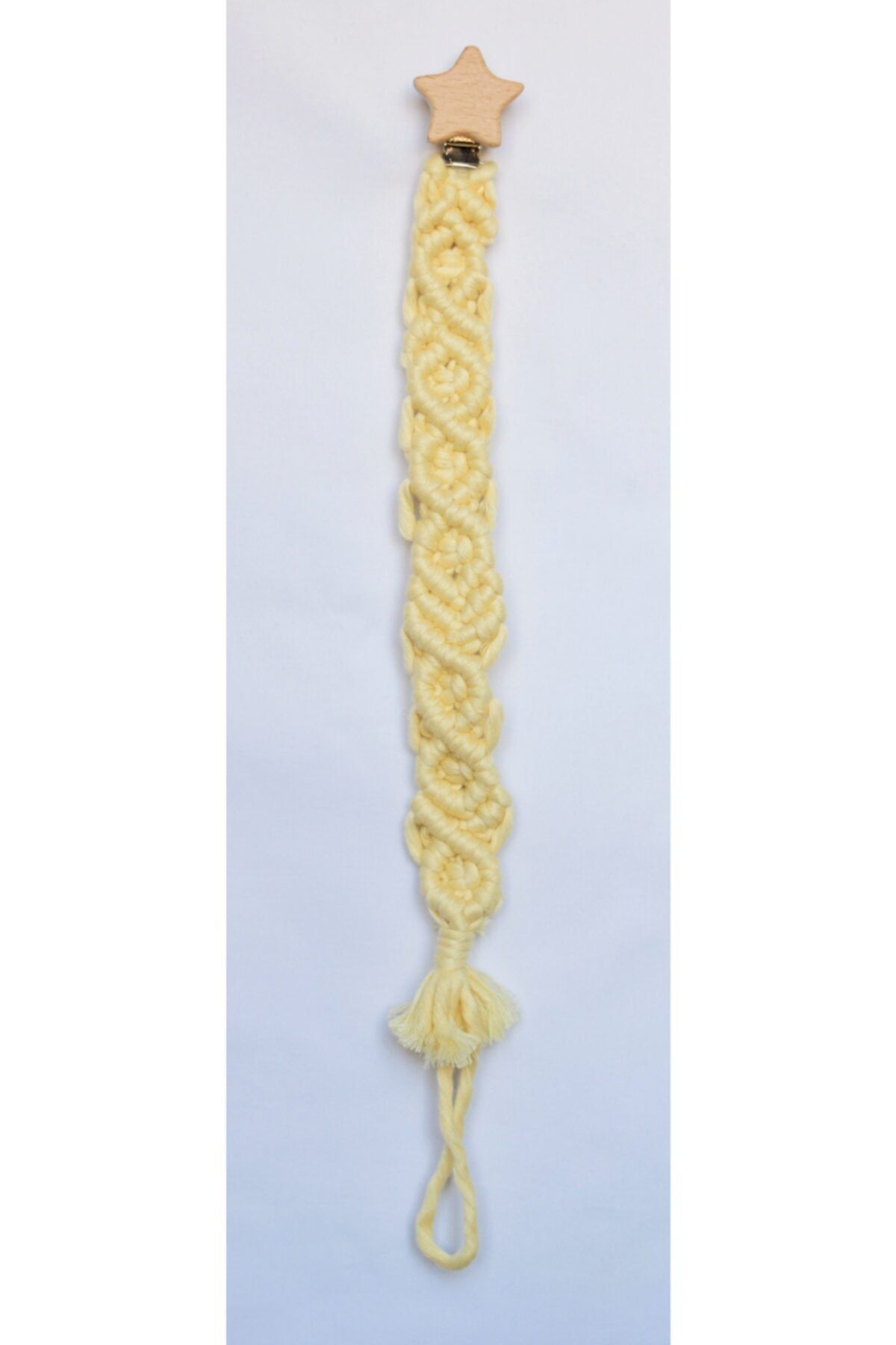 Mintimia Makrome Emzik Askısı Yıldız Sarı 25 Cm