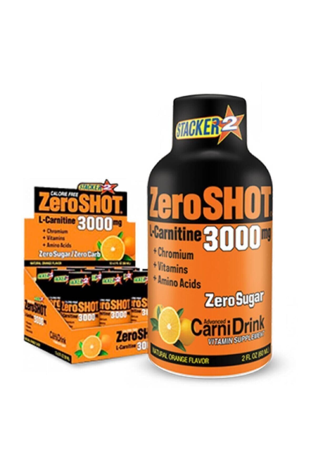 Zero Shot Zeroshot 60 ml 3000mg L-carnitine 12 Adet - Portakal Aroma -