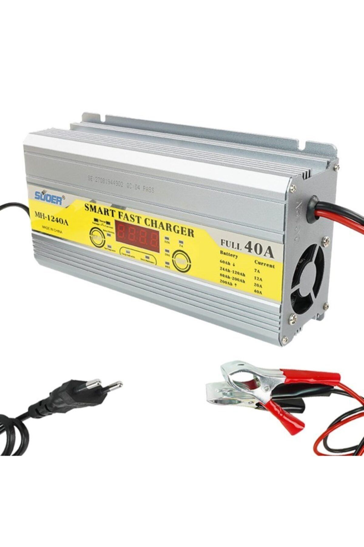 Suoer Mh-1240a Plus 12v 40 Amp Akıllı Analizli Digital Göstergeli Akü Şarj Cihazı
