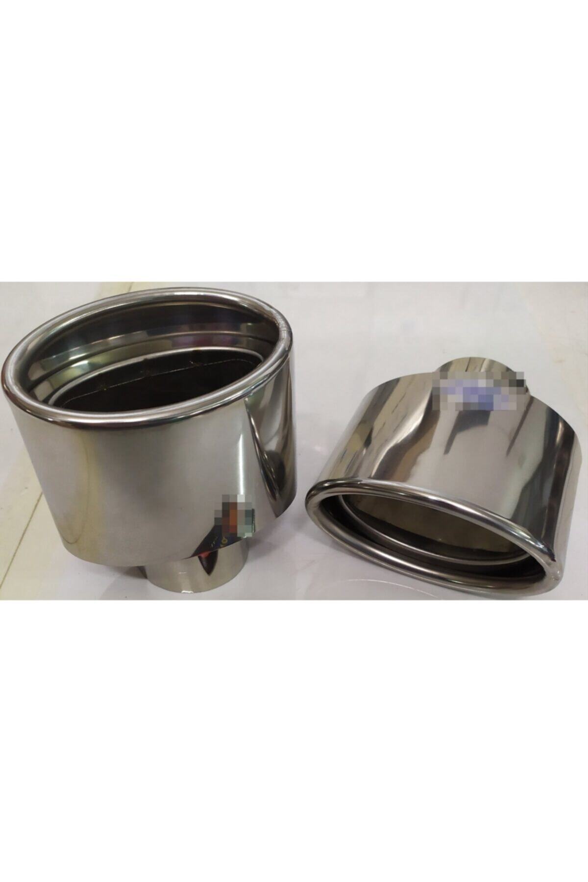 YAVAS OTO Yo 471 60x120 Uyumlu Krom Oval Kısa Egzoz Ucu Paslanmaz