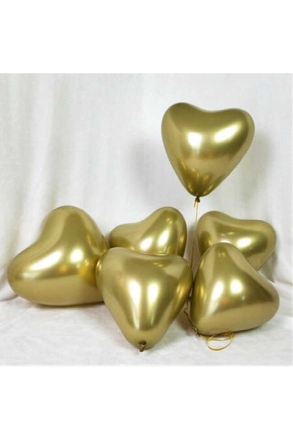 Asaf Ticaret34 Balon Krom Parlak 16 Inc Kalp Altın