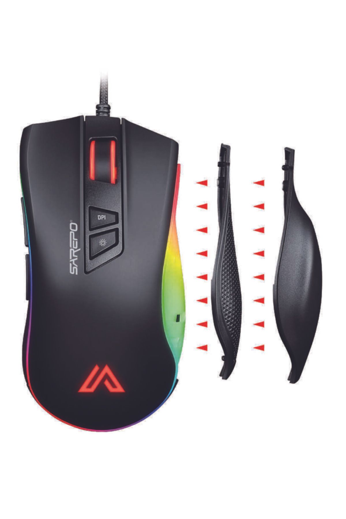 Cekuonline Sarepo Gt-120 Işıklı Usb Bağlantılı Oyuncu Mouse