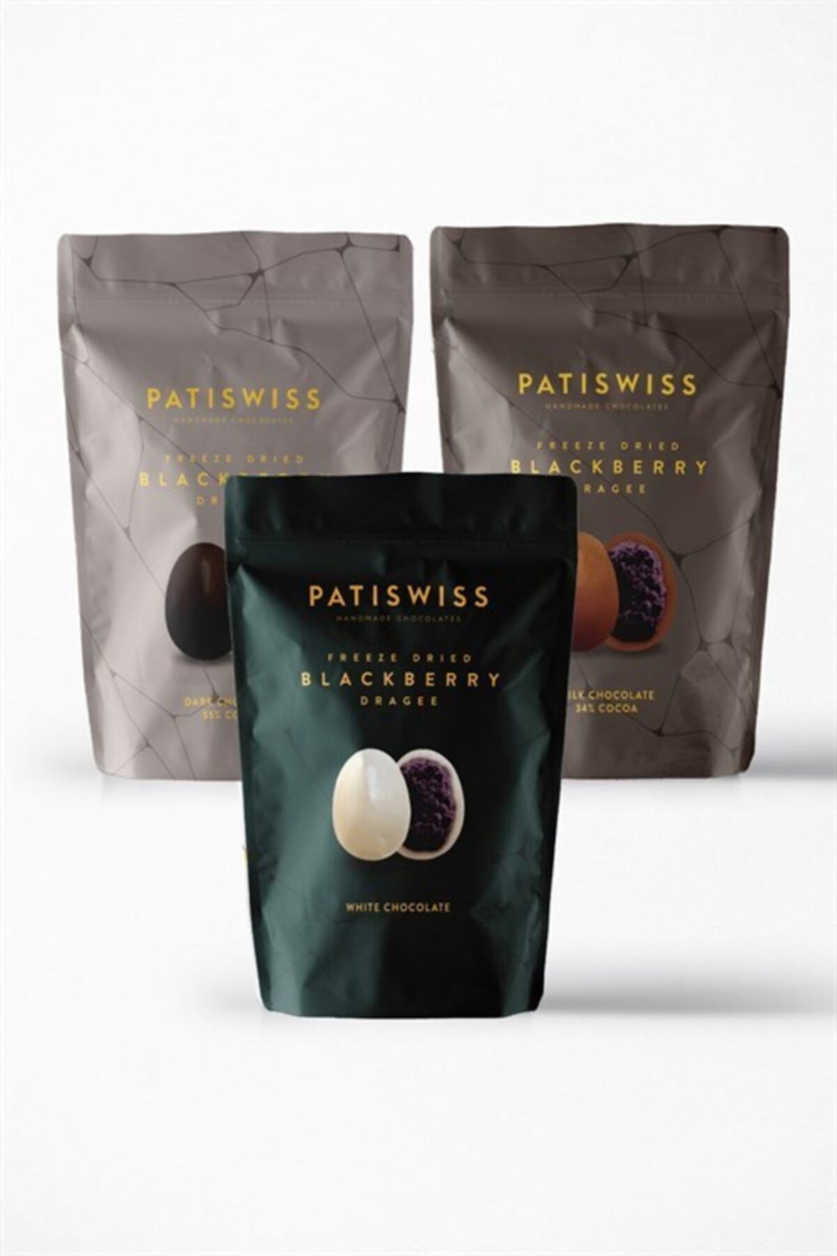 Patiswiss Böğürtlen Draje Set Beyaz Sütlü Bitter