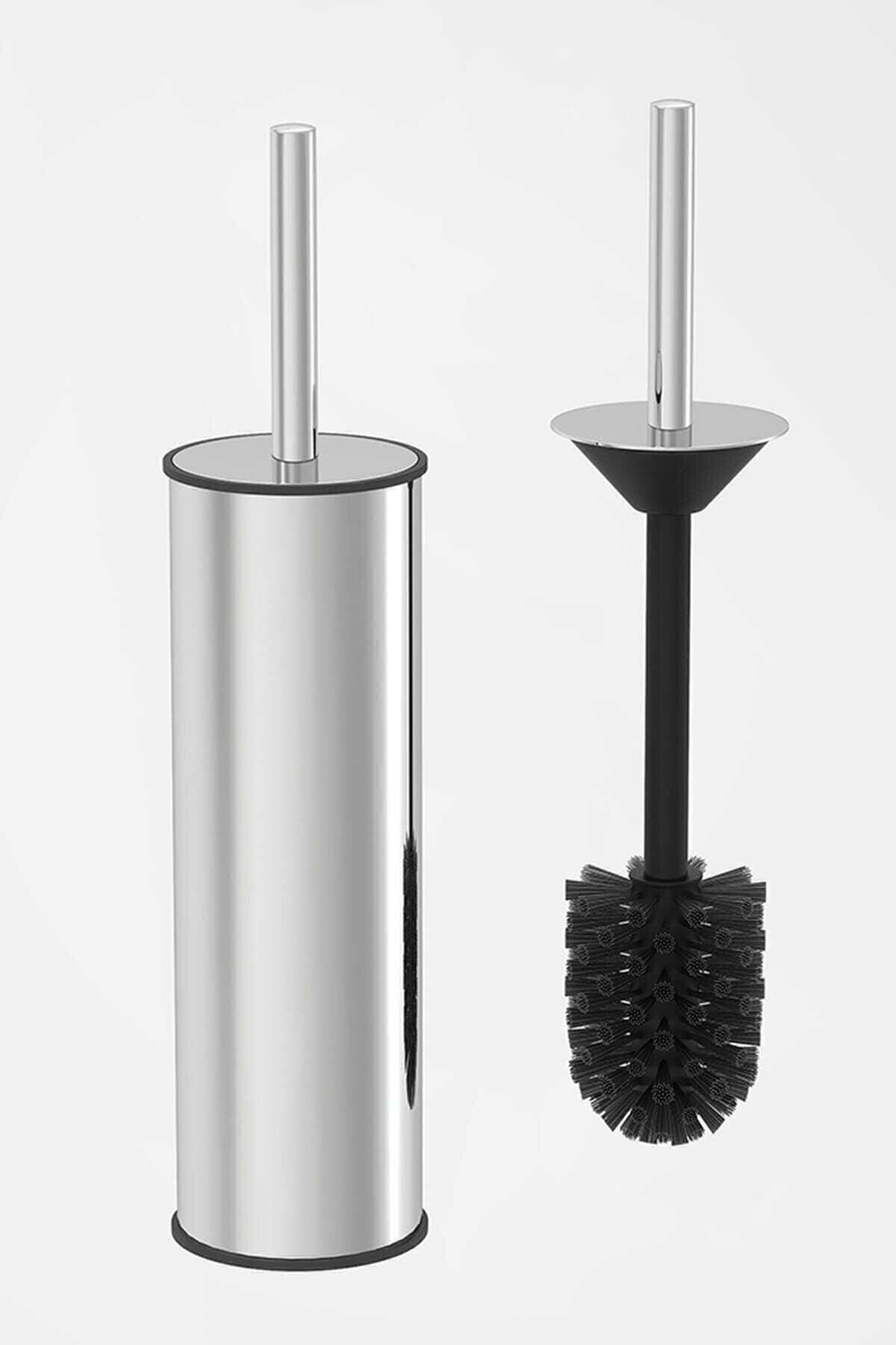 Kitchen Beauty Paslanmaz Çelik Krom Wc Fırçası Tuvalet Fırçası