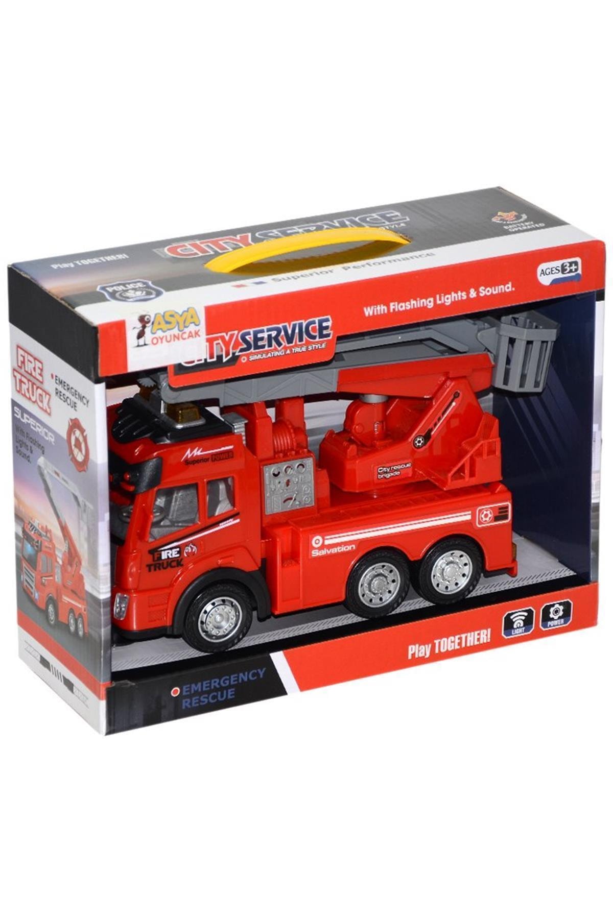 Asya Oyuncak Marka: 00586-89-304a/306a Pilli Itfaiye Kategori: Meslek Setleri