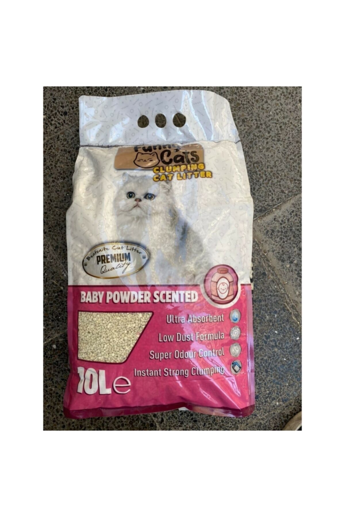 akrantarım Funny Cat Funny Cats Bebek Pudra Kokulu Kedi Kumu 10lt