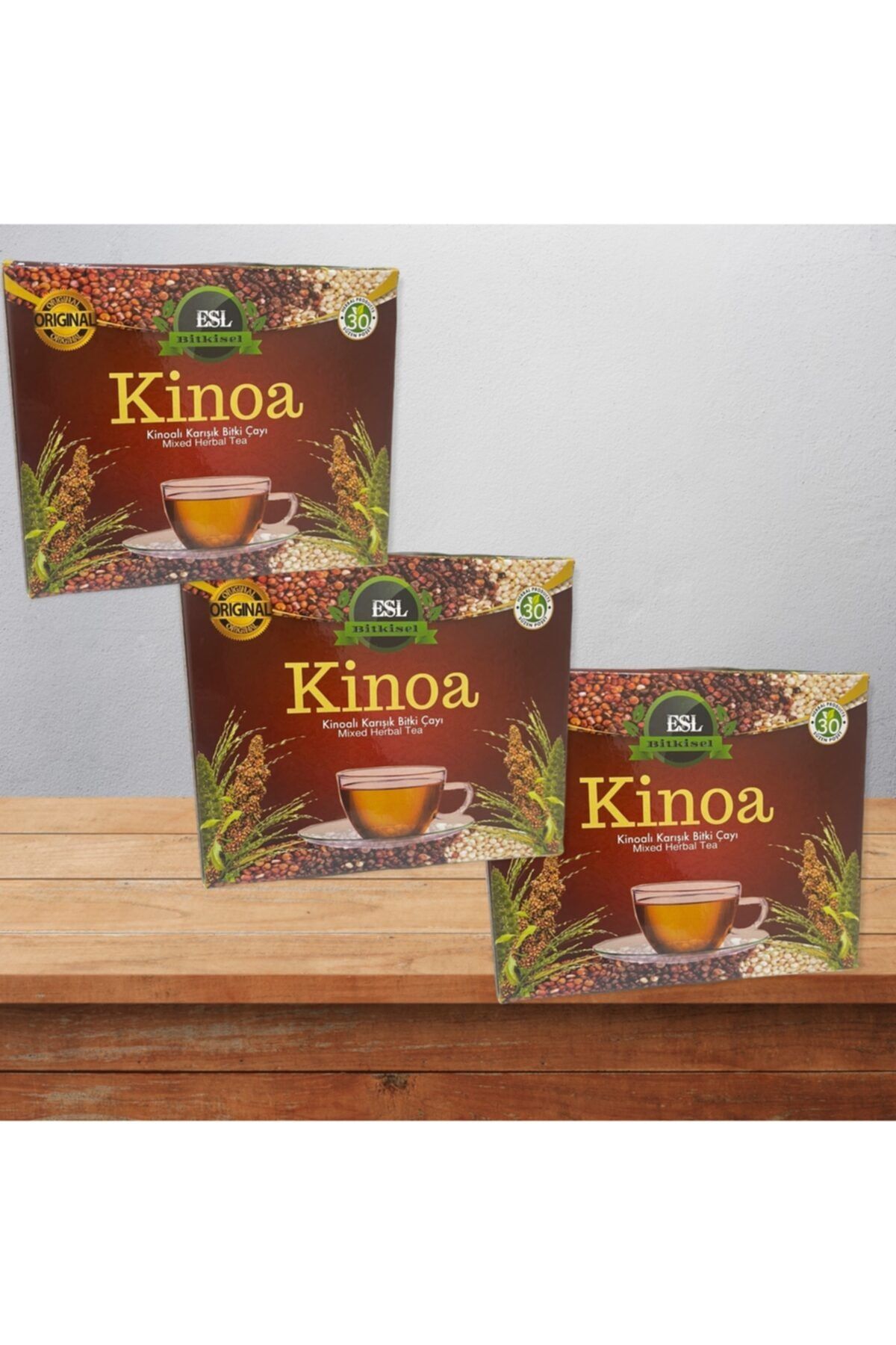 ESL Bitkisel Kinoa Çay Detox Form 3 Kutu 30'lu Bardak Poşet Çay
