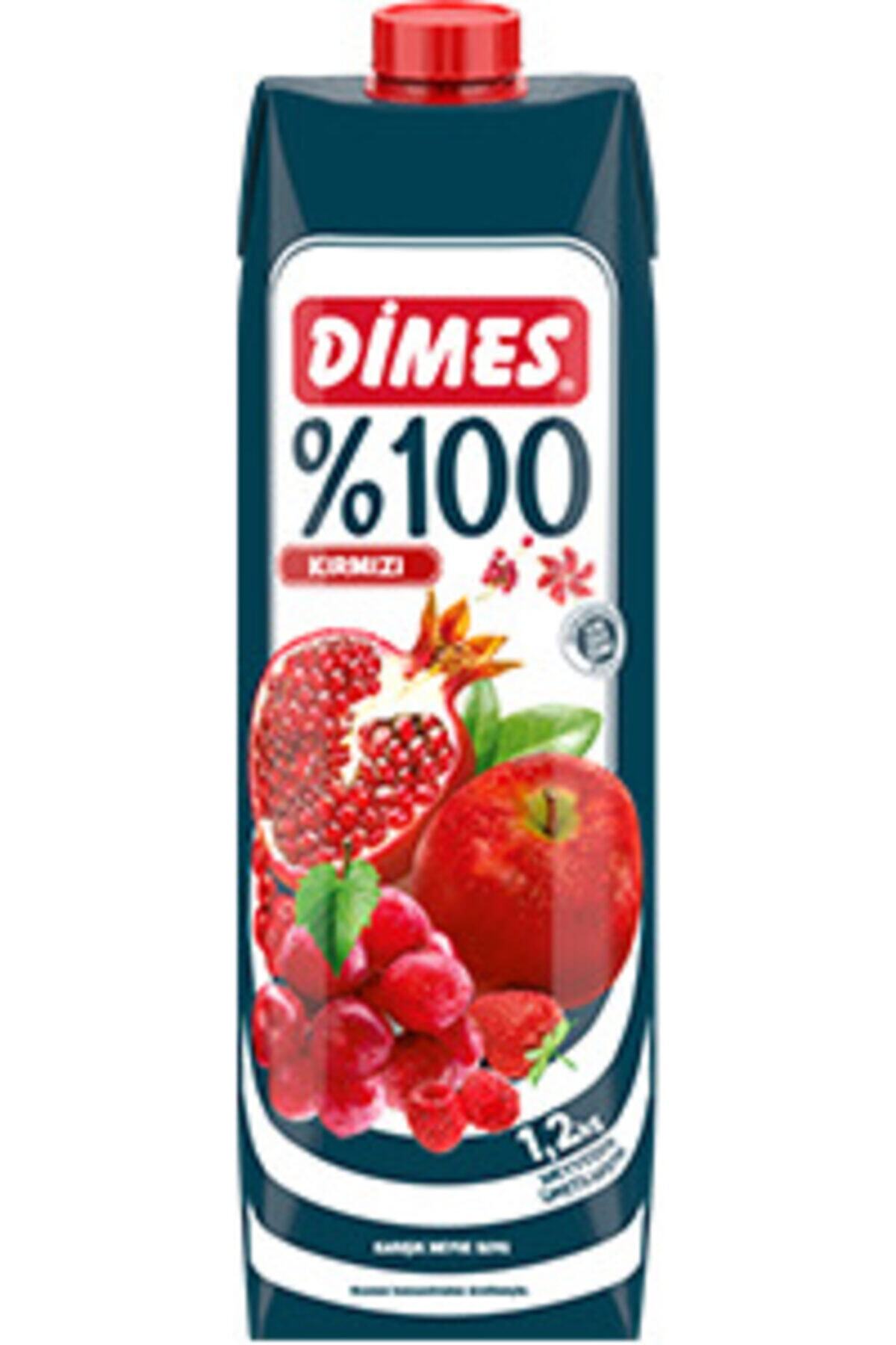 Dimes %100 Kırmızı Meyveler 1 Lt X 12 Ad.