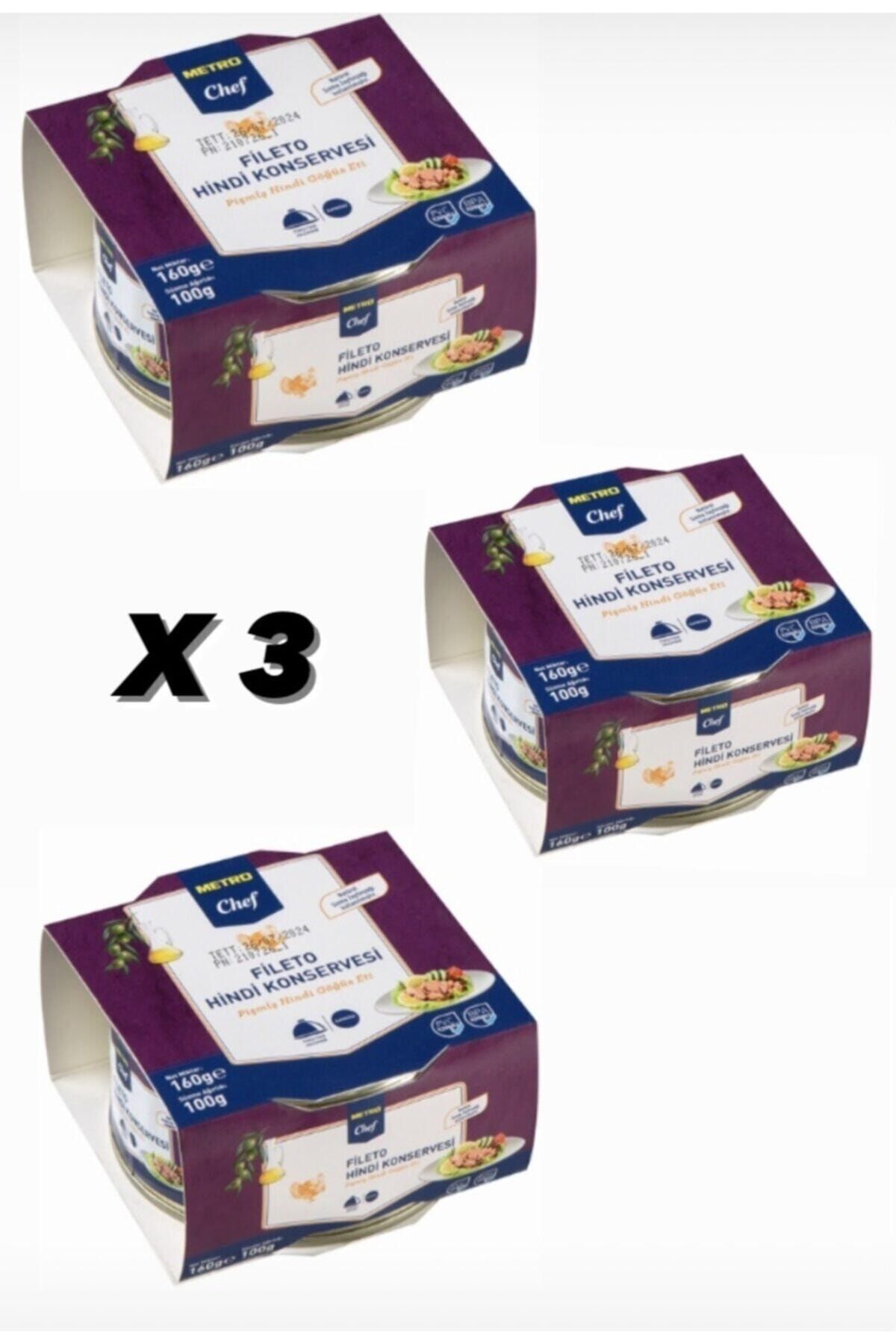 Metro Chef Fileto Hindi Konservesi 160 gr  X 3 Adet