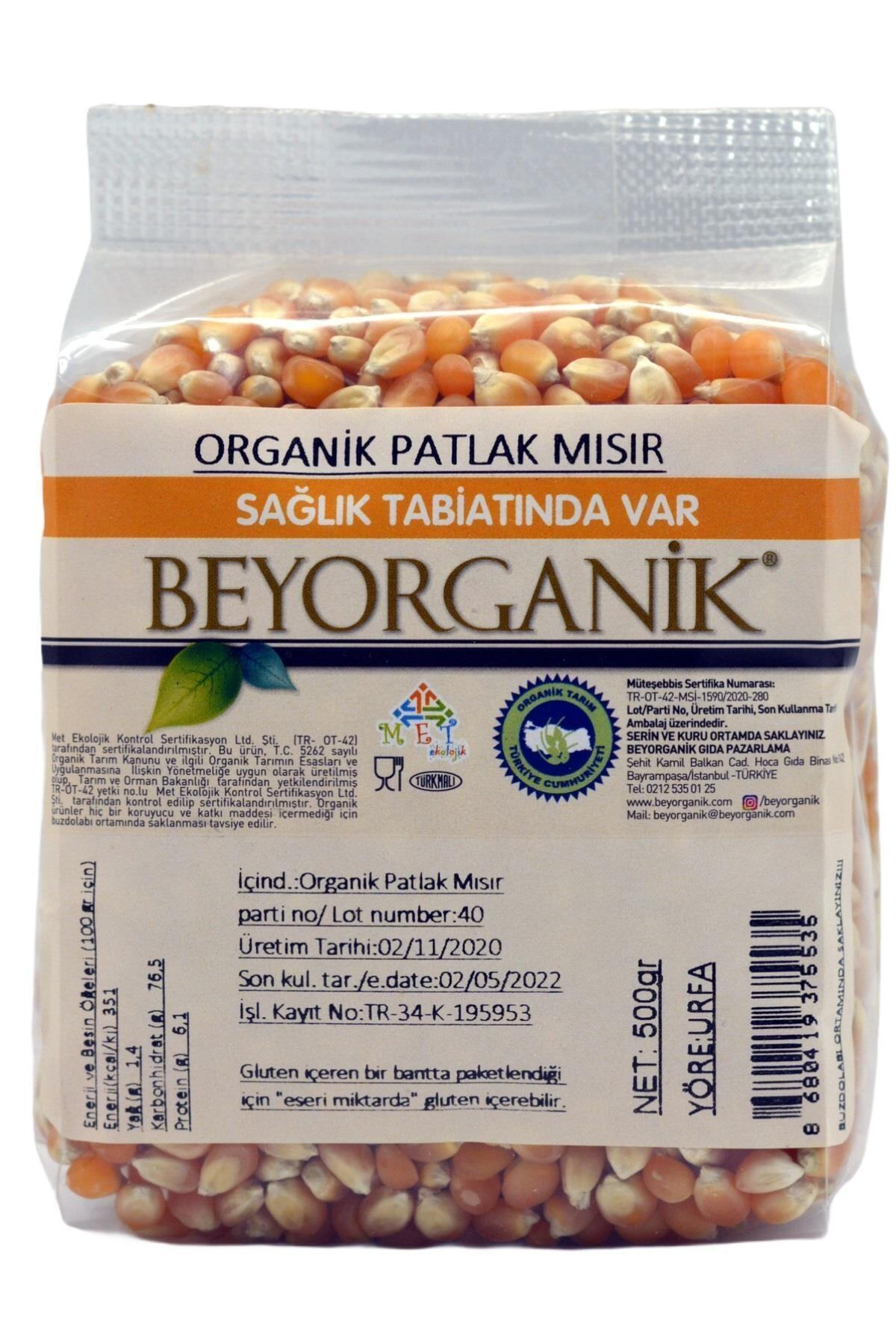 BEYORGANİK Organik Patlak Mısır 500 Gr (jelatin)
