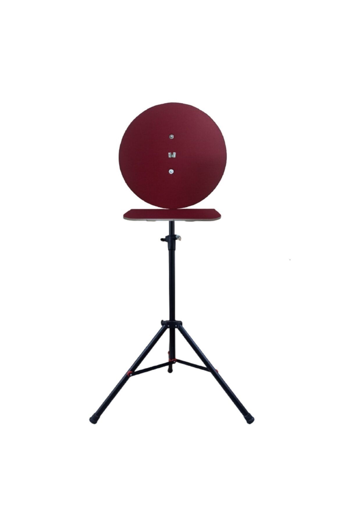 DARTSAN Raf Düzenekli Tripod Ayaklı Dart Arkalık Stand Seti. Bordo Renk. .