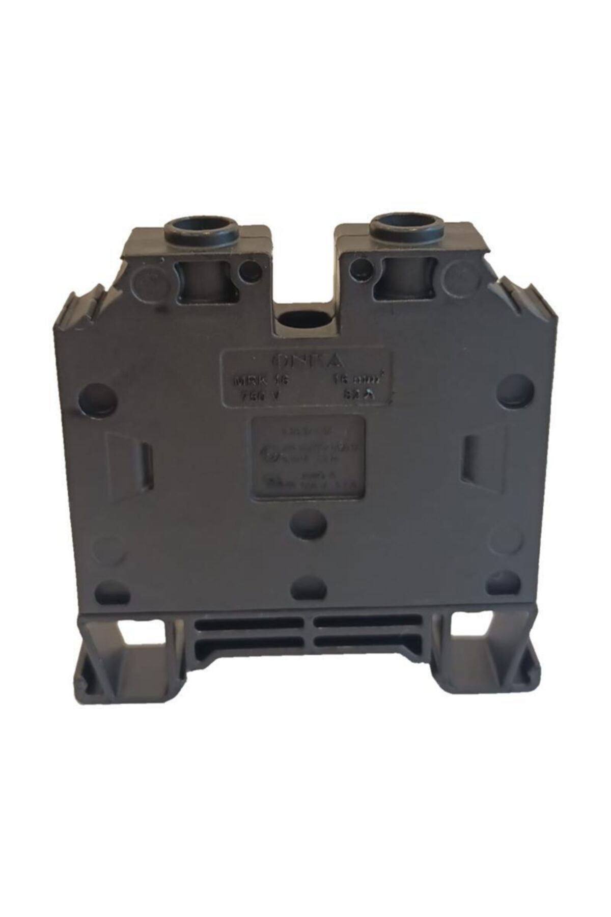 onka 1014 Siyah Mrk 2,5mm² Vida Bağlantılı Ray Klemens (10 Adet)
